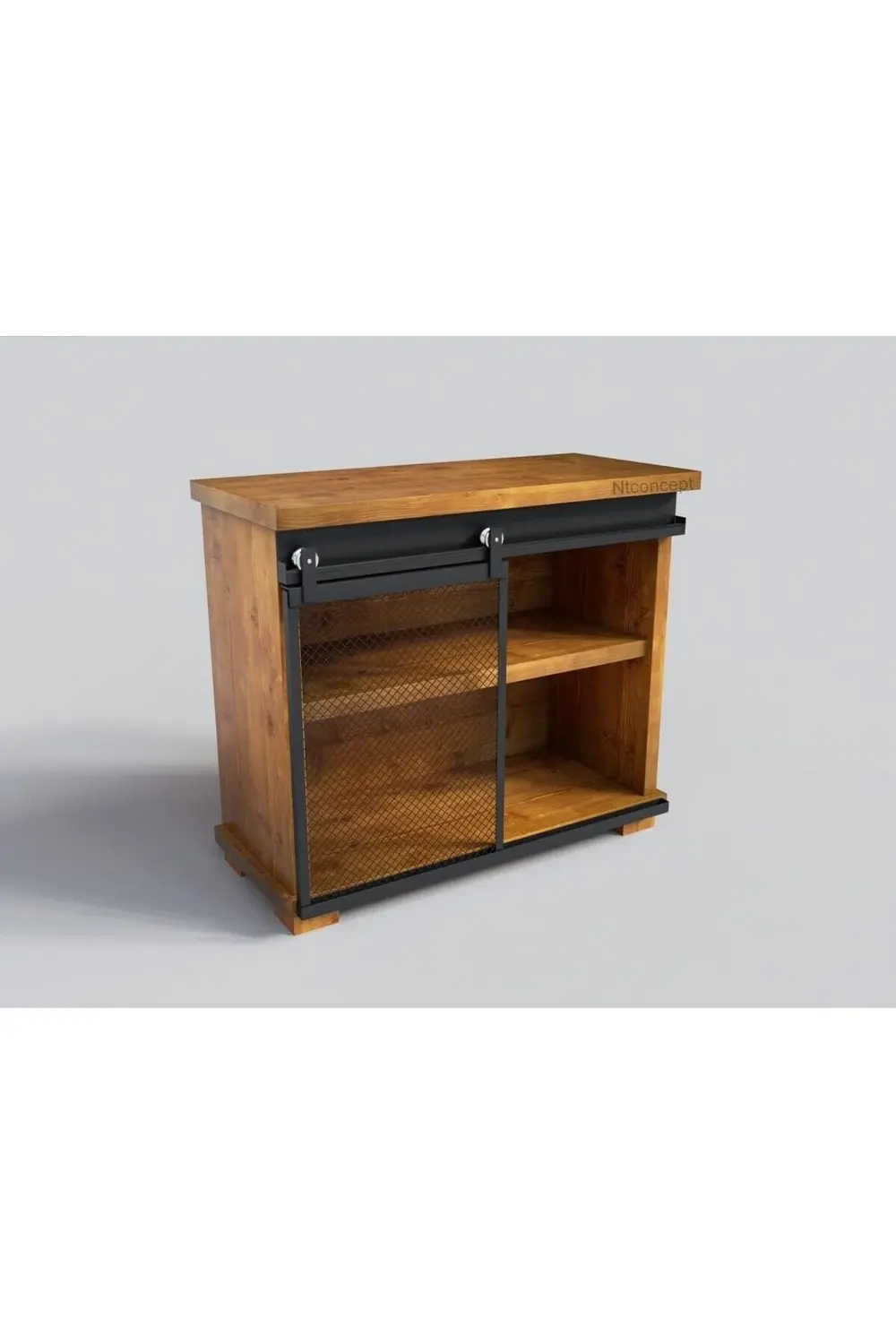 Nt Concept Ntconcept Arni Doğal Ahşap Ofis Konsolu(110Cm-H90cm-41Cm)