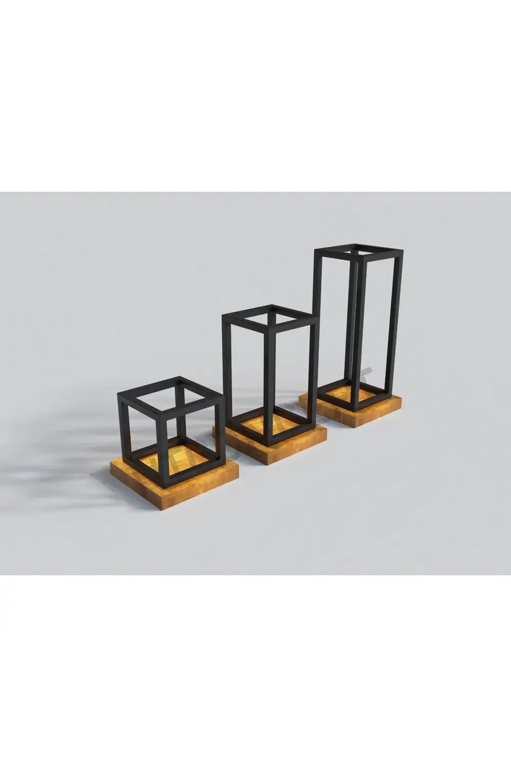 Ntconcept Arwen Doğal Ahşap Hilton 3'lü set(70cm'lik)