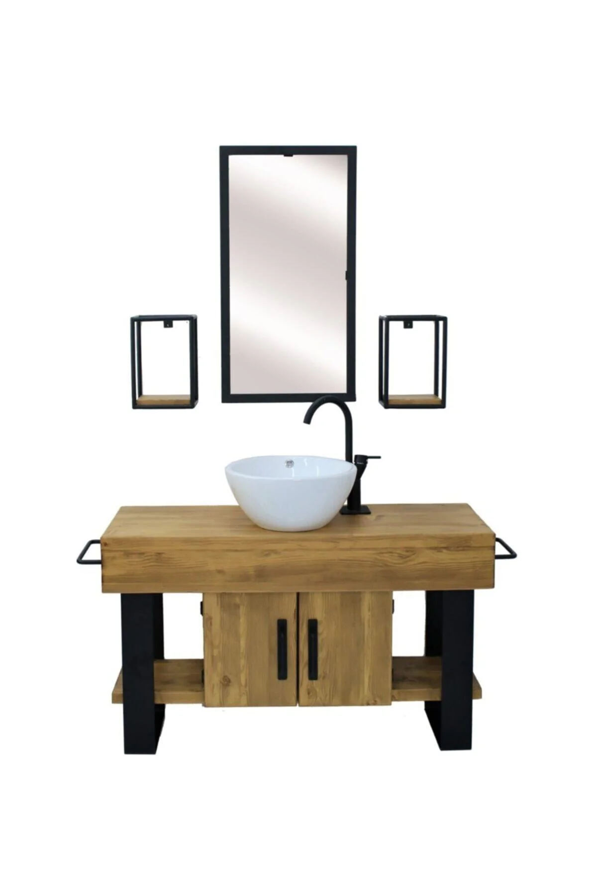 Ntconcept Arwen Masif Ağaç Banyo Dolabı -80cm