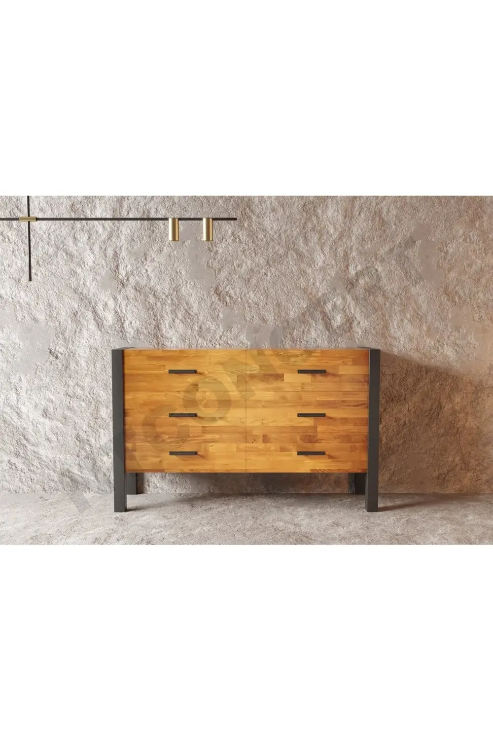 Nt Concept Ntconcept Arzan Çekmeceli Masif Ahşap Konsol(Uzunluk: 140Cm-Yükse