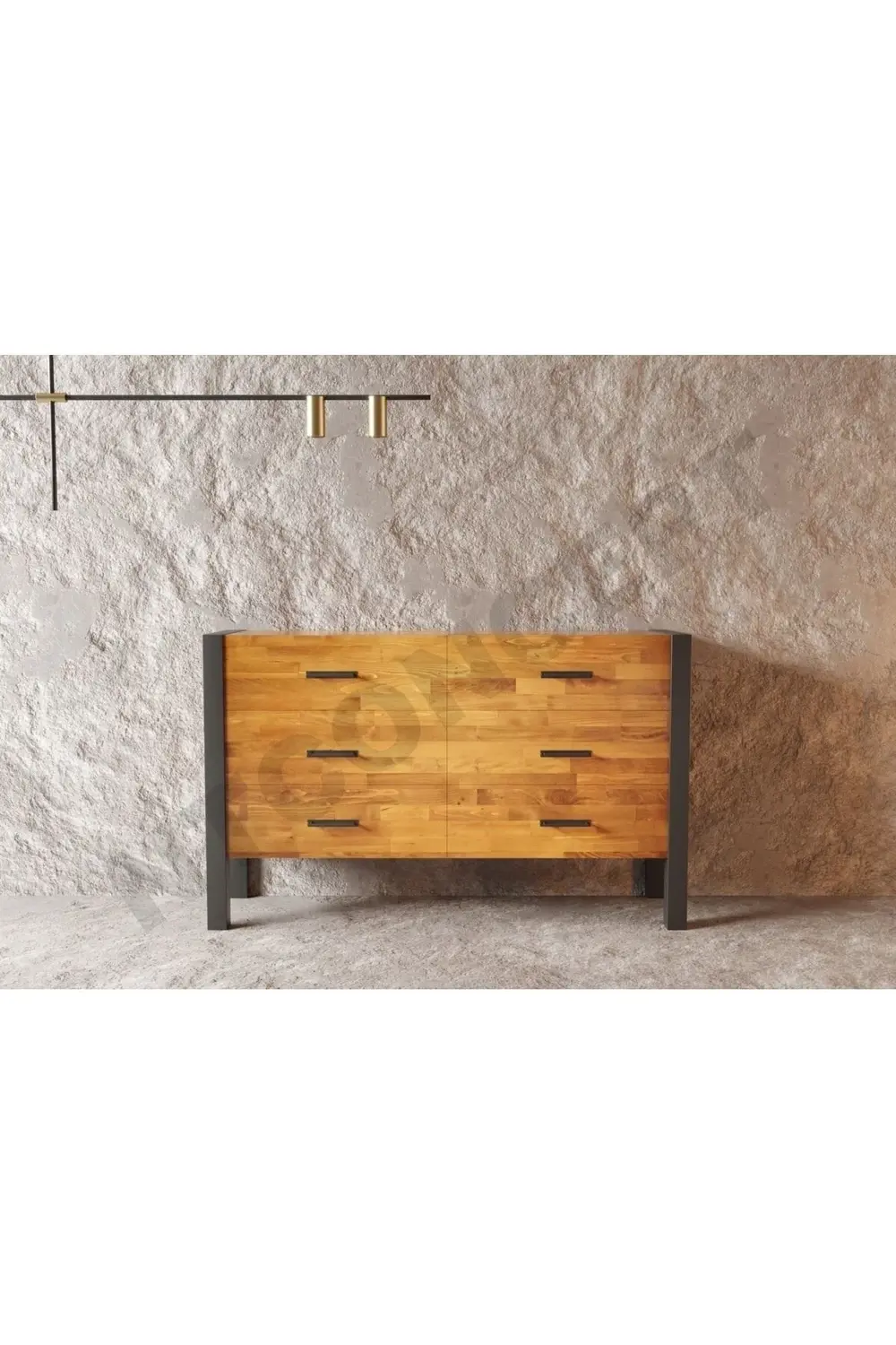 Nt Concept Ntconcept Arzan Çekmeceli Masif Ahşap Konsol(Uzunluk: 100Cm-Yükse