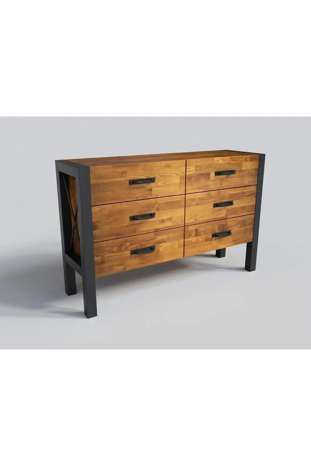 Nt Concept Ntconcept Arzan Doğal Ahşap Ofis Konsolu(160Cm-H90cm-41Cm)