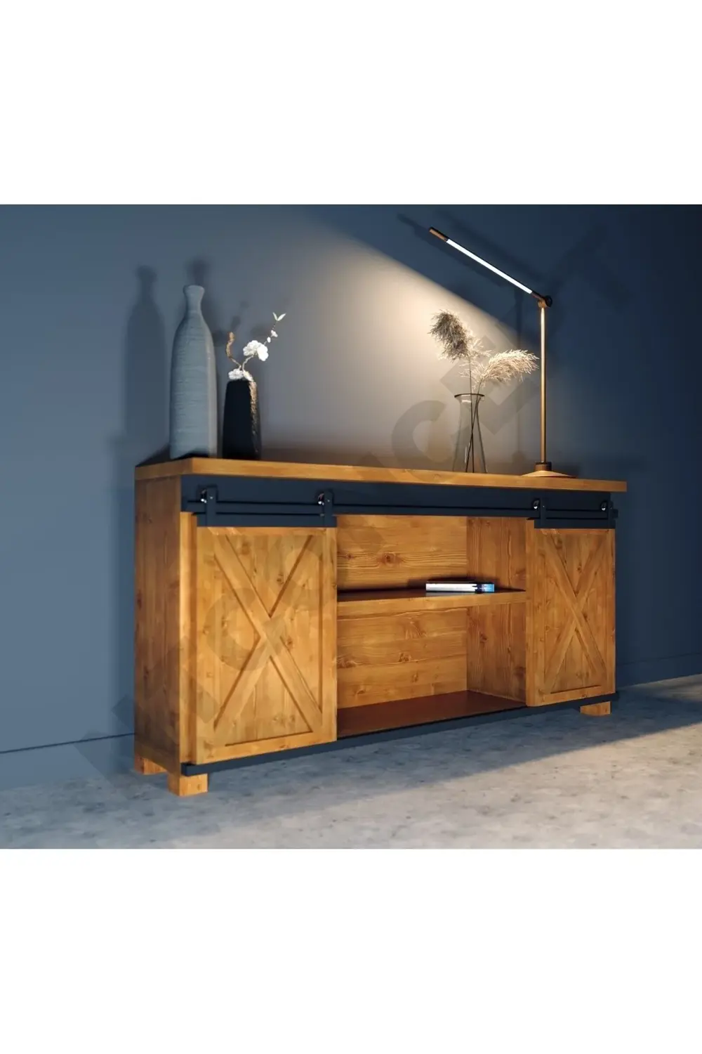 Nt Concept Ntconcept Aves Doğal Ahşap Ray Kapak Konsol(Uzunluk 160Cm-Derinli