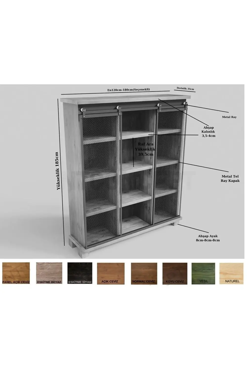 Ntconcept Avi Masif Ağaç Dolap(180cm)