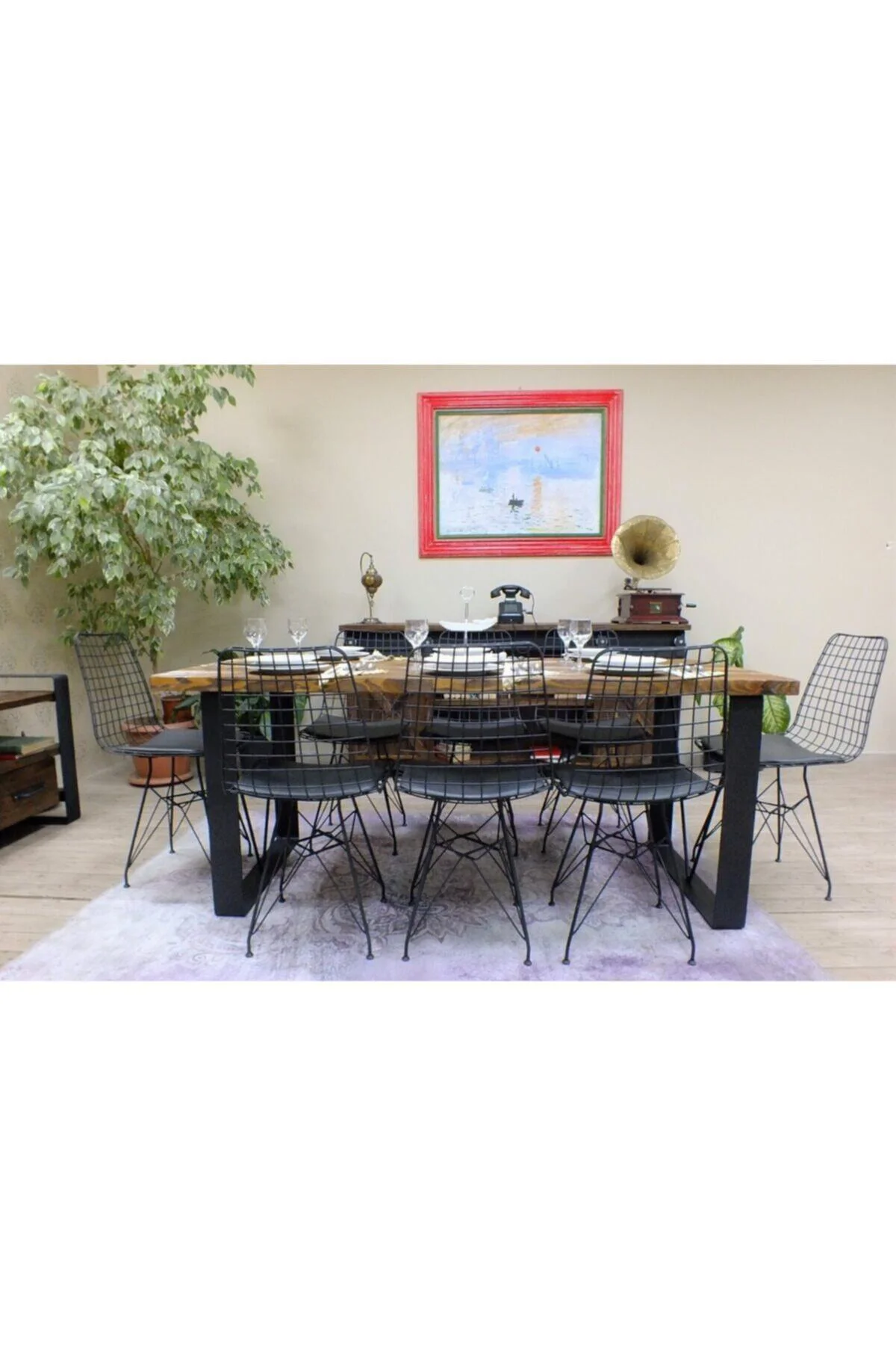 Ntconcept Blu Doğal Ağaç Yemek Masası 85cm 210cm Masa - Görsel 21