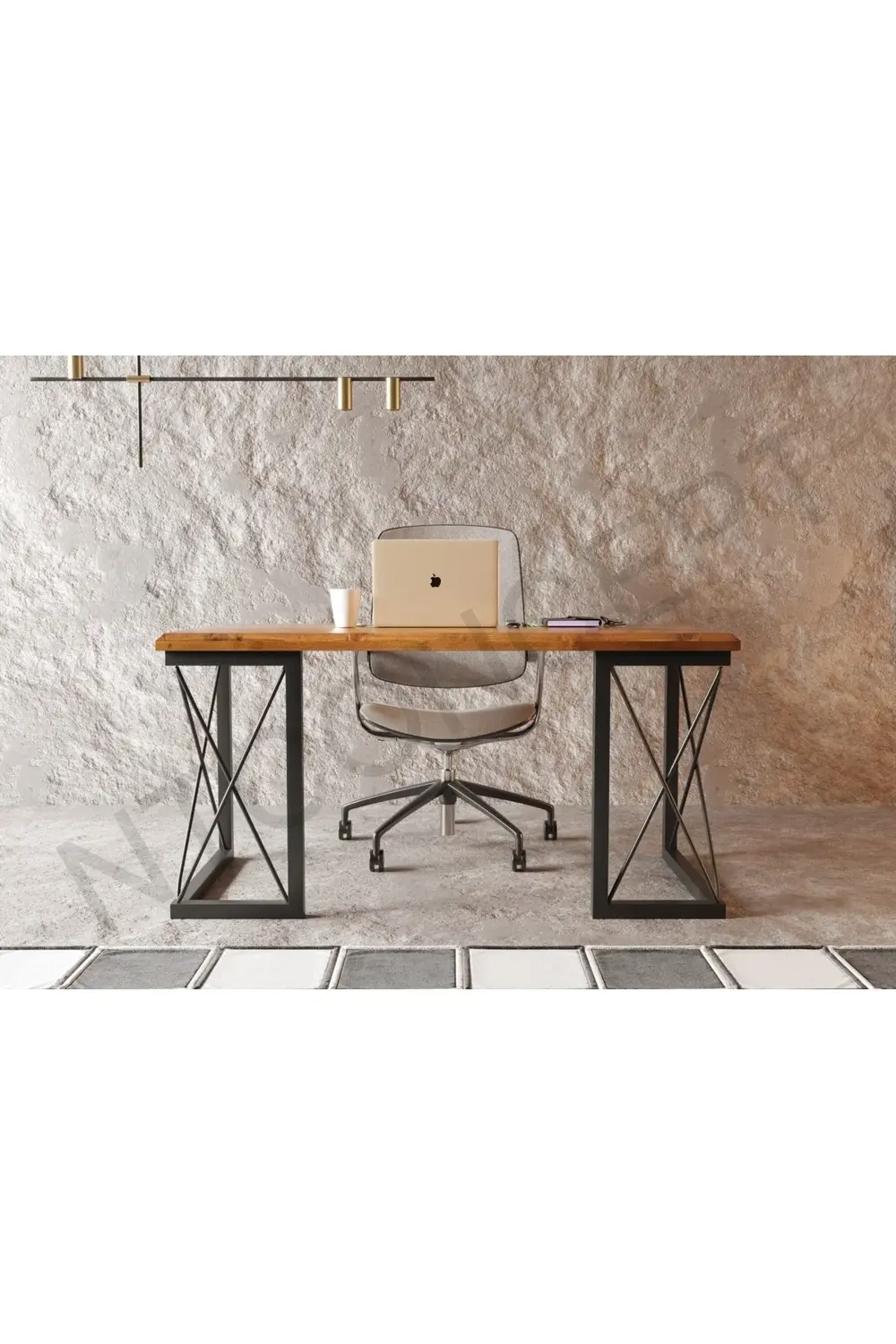 Ntconcept Bui Masif Ağaç Ofis Ve Çalışma Masası(75CM-120CM)
