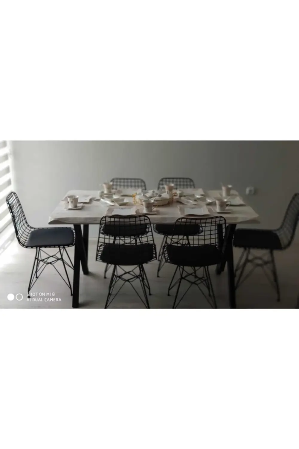 Ntconcept Doğal Ağaç Mutfak Masası(60cm-120cm Masa+4 Sandalye)