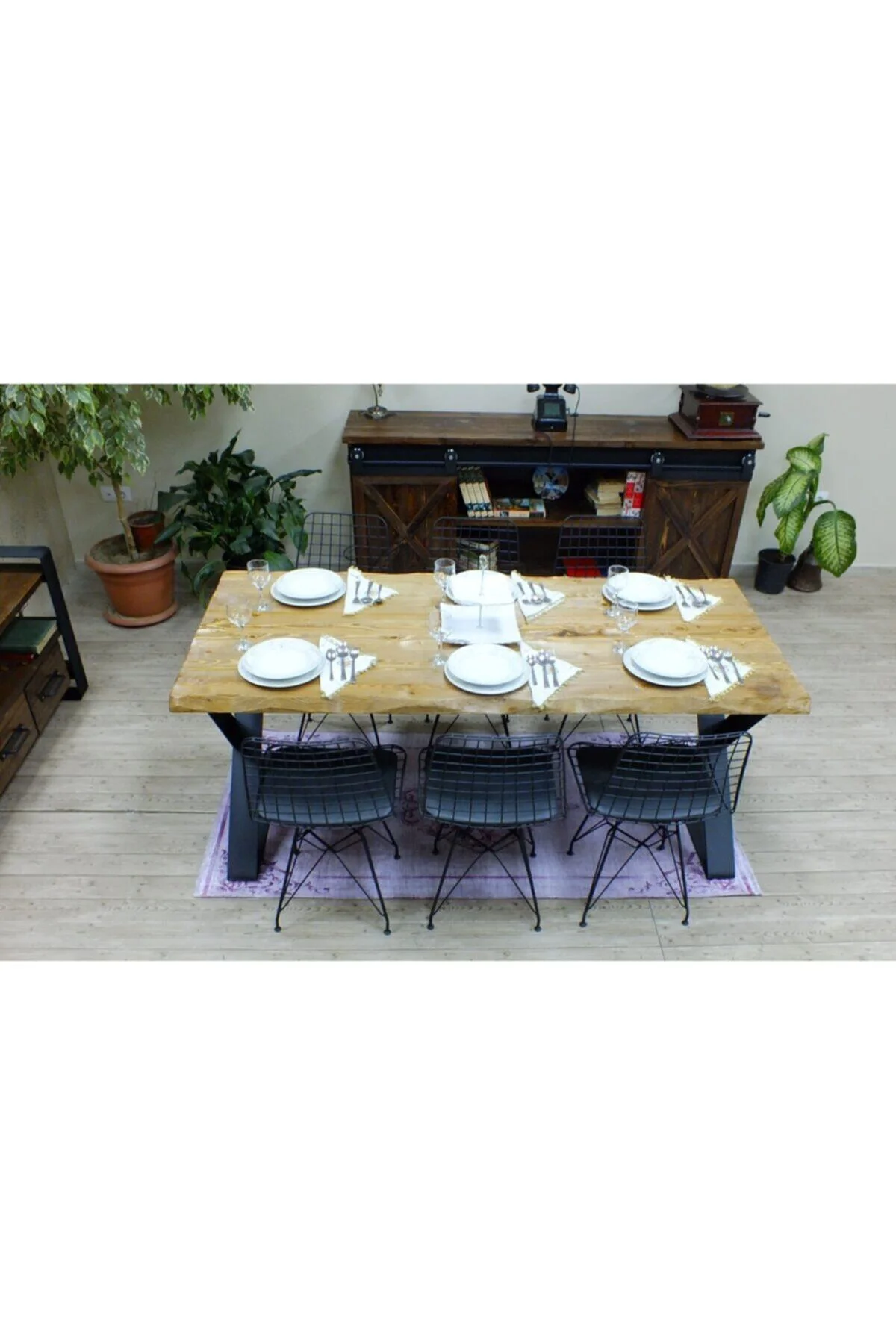 Ntconcept Doğal Ağaç Yemek Masası - (85cm-125cm Masa) - Görsel 18