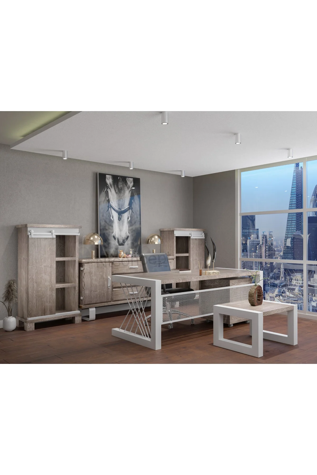 Ntconcept Orka Doğal Ağaç Ofis Takımı