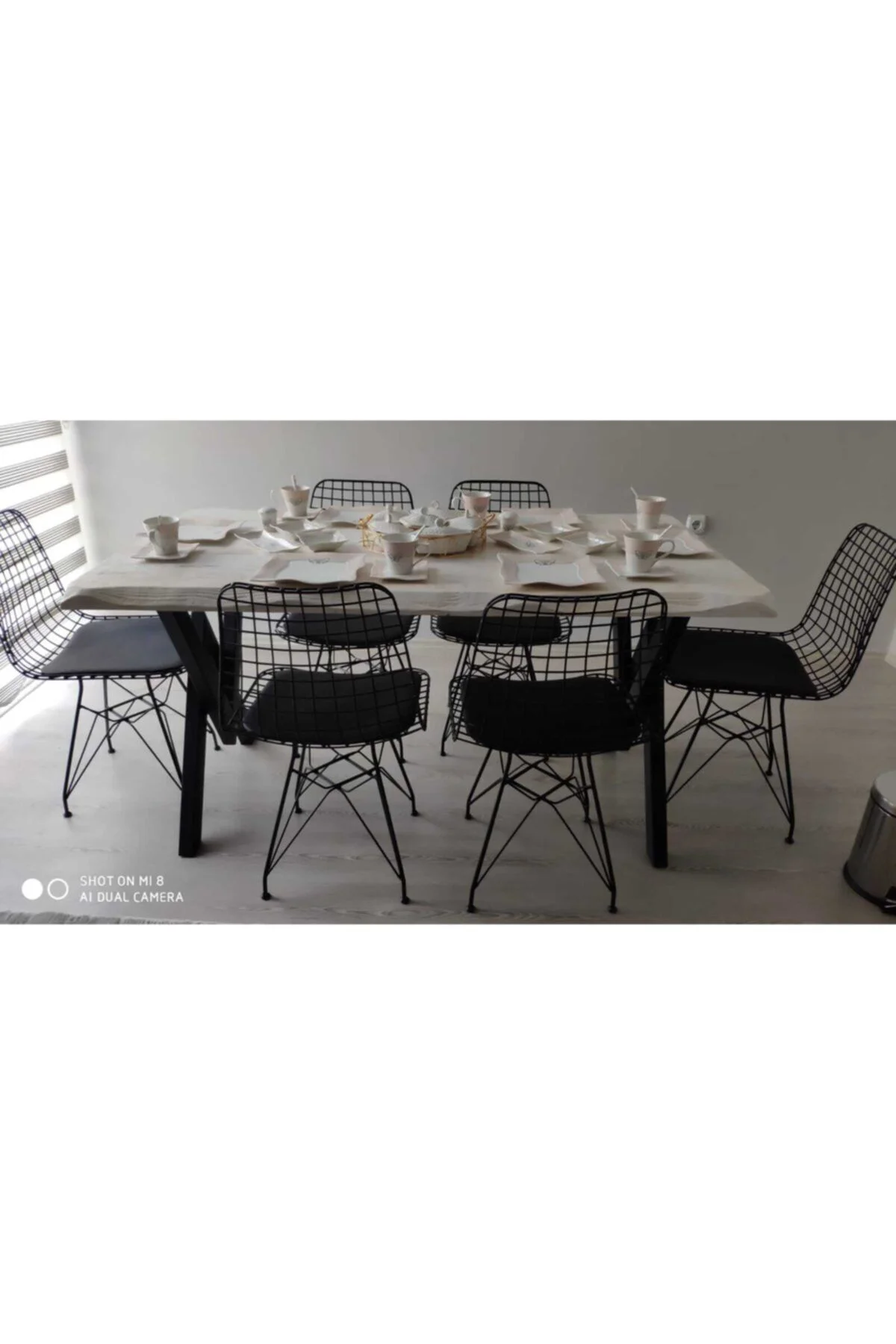 Ntconcept Doğal Ağaç Mutfak Masası(85cm-150cm Masa+4 Sandalye)
