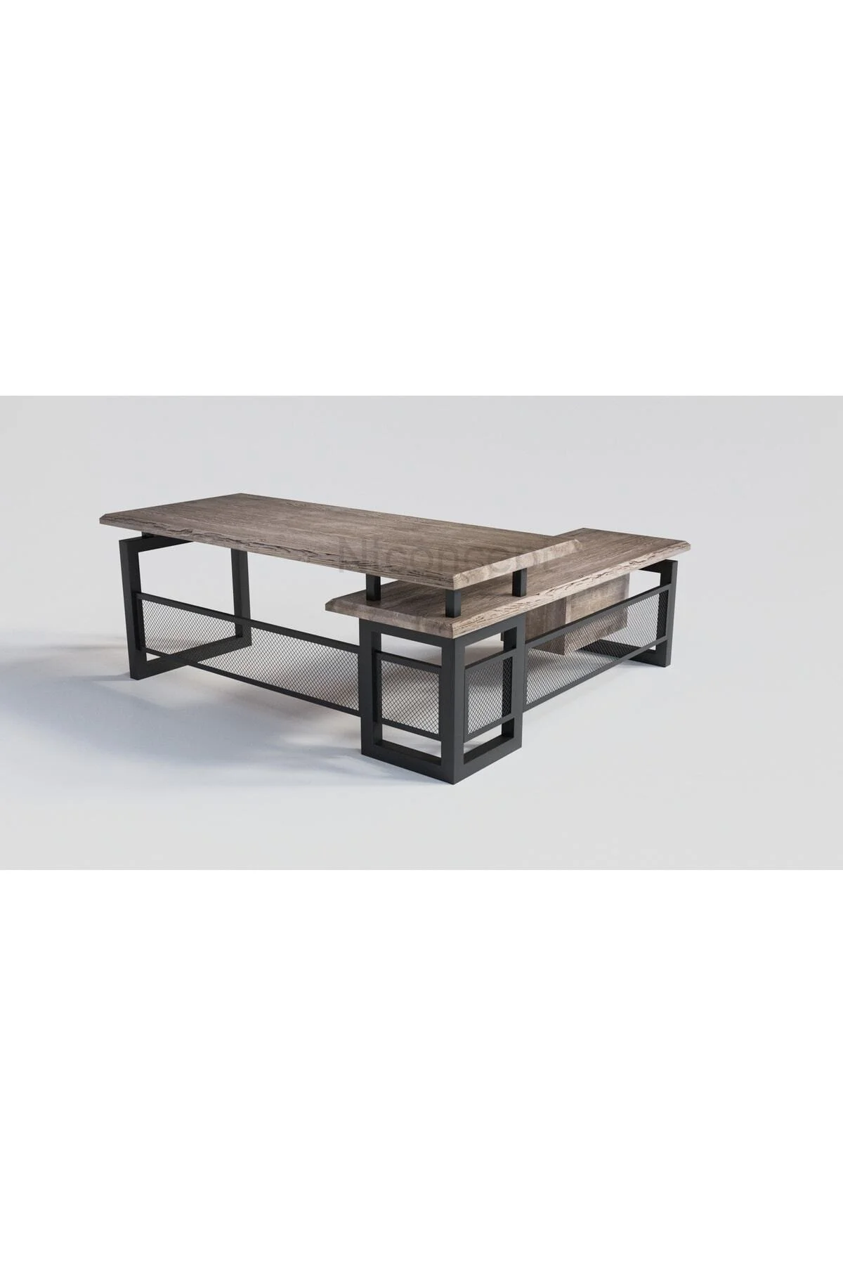 Ntconcept Doğal Ağaç Modüllü Ofis Masası(85cm-180cm+modül)