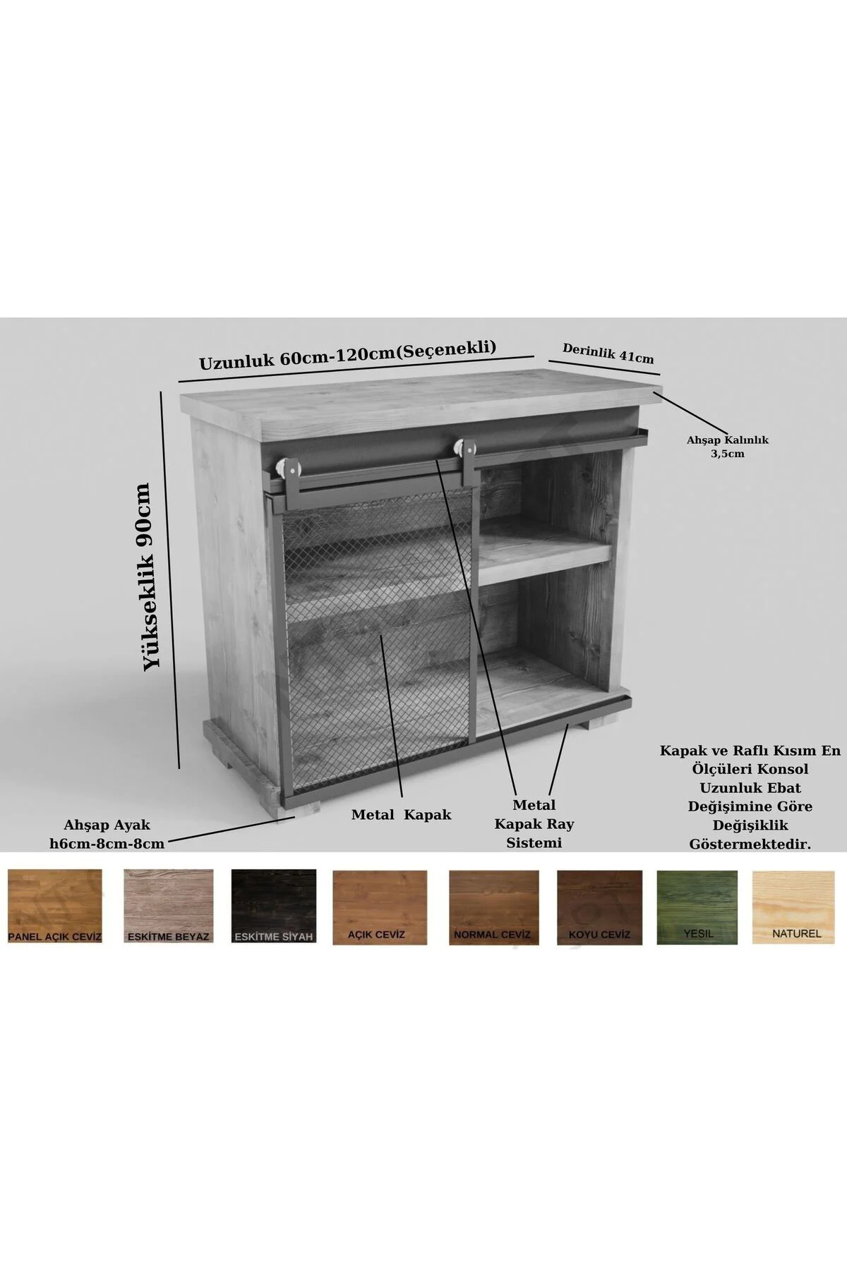 Ntconcept Doğal Ağaç Konsol(100cm-h90cm-41cm) Ntconcept Doğal Ağaç Konsol(100cm-h90cm-41cm)