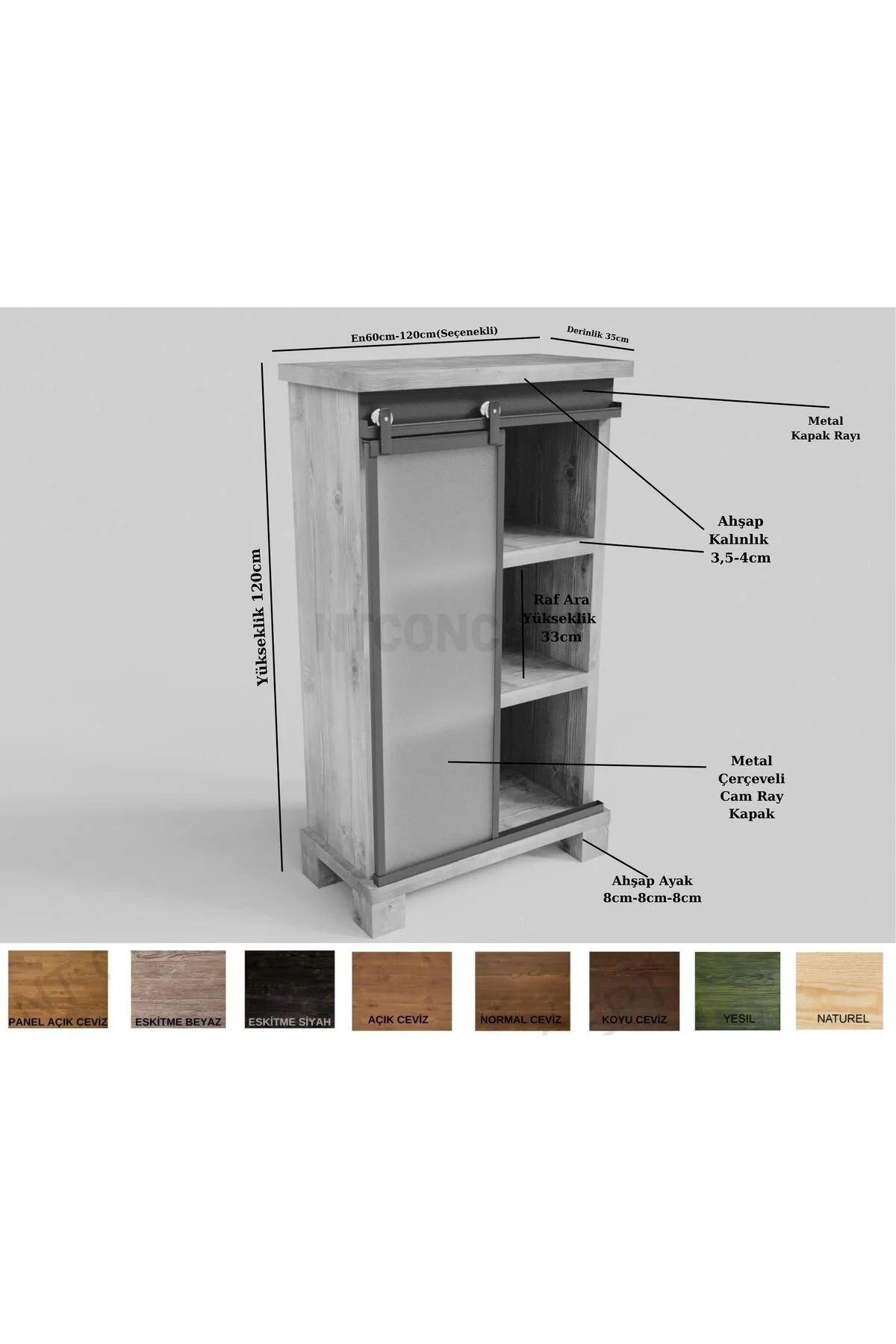 Ntconcept Doğal Ağaç Ofis Dolabı(60cm-h150cm-41cm) Ntconcept Doğal Ağaç Ofis Dolabı(60cm-h150cm-41cm)