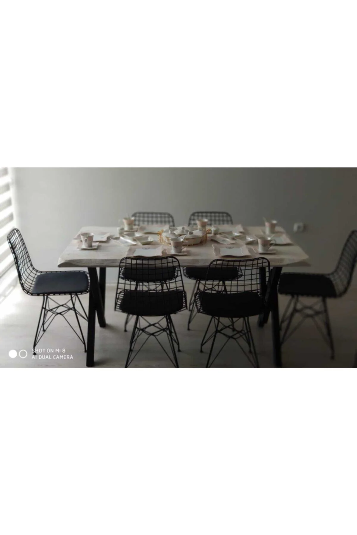 Ntconcept Doğal Ağaç Mutfak Masası(60cm-120cm Masa+4 Sandalye)