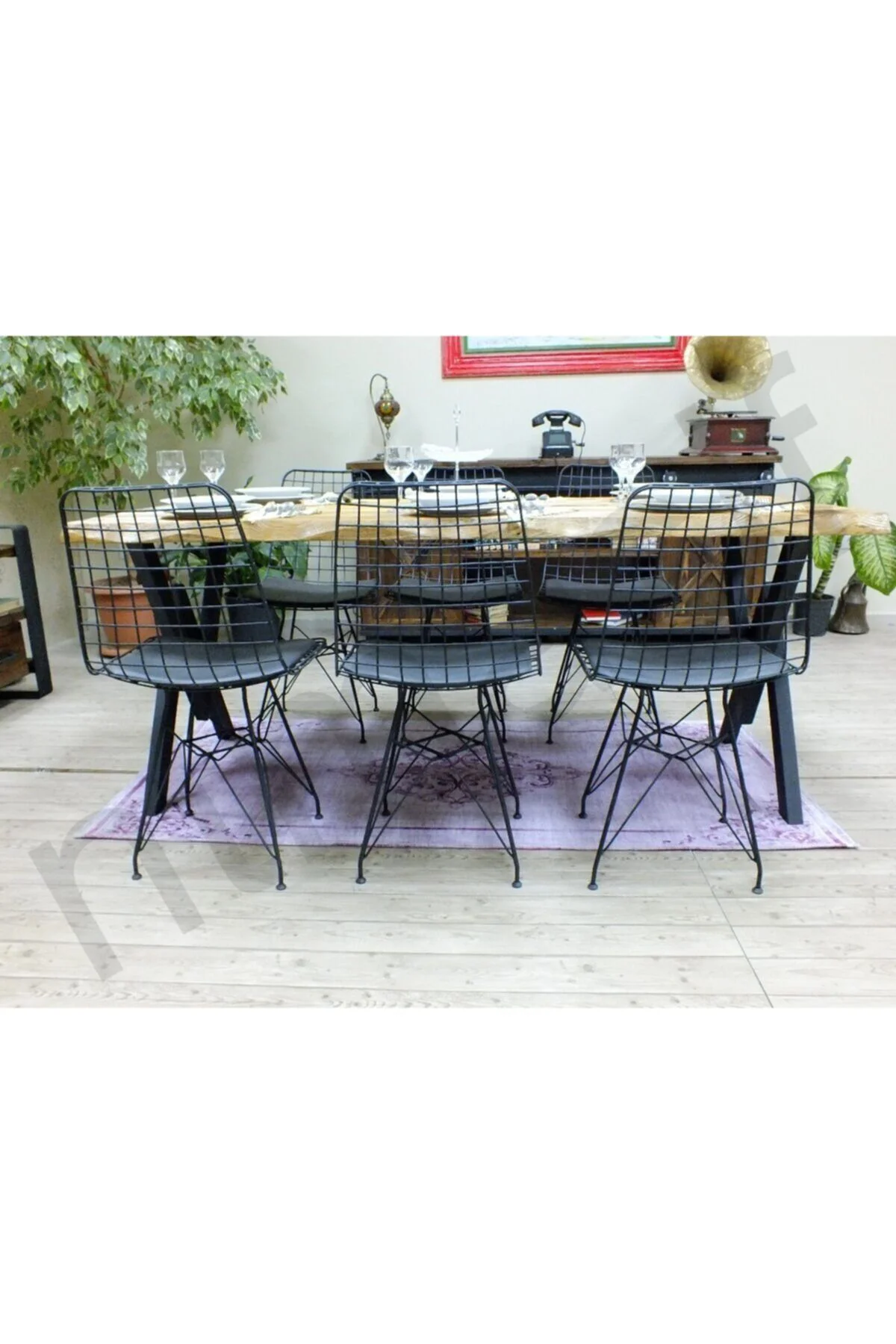 Ntconcept Doğal Ağaç Yemek Masası - (85cm-200cm Masa)