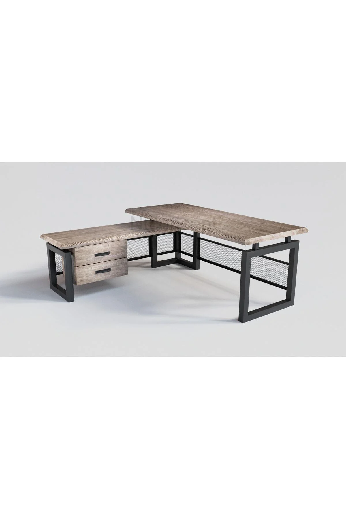 Ntconcept Doğal Ağaç Modüllü Ofis Masası(85cm-180cm+modül)