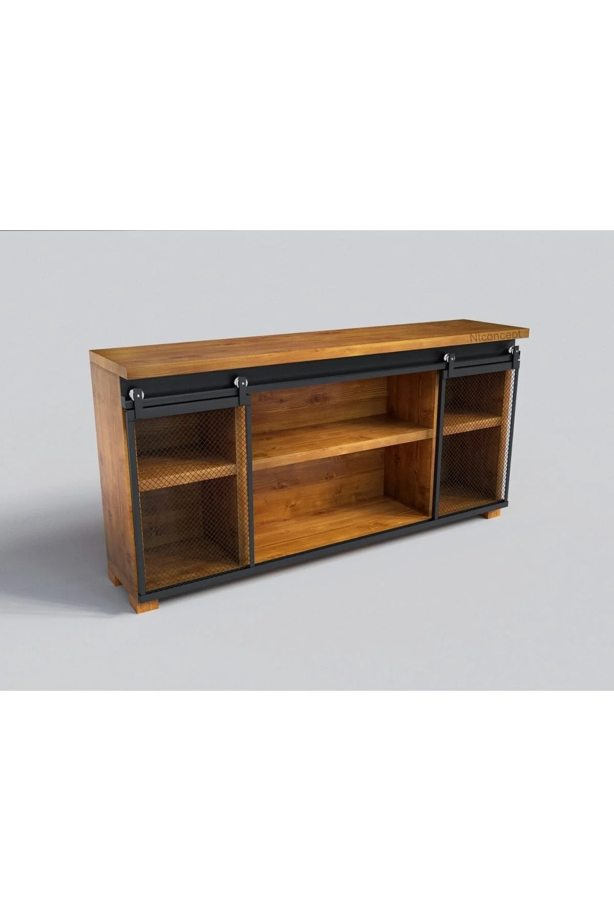 Ntconcept Doğal Ahşap Ofis Konsolu(140cm-h90cm-41cm) Ntconcept Doğal Ahşap Ofis Konsolu(140cm-h90cm-41cm)