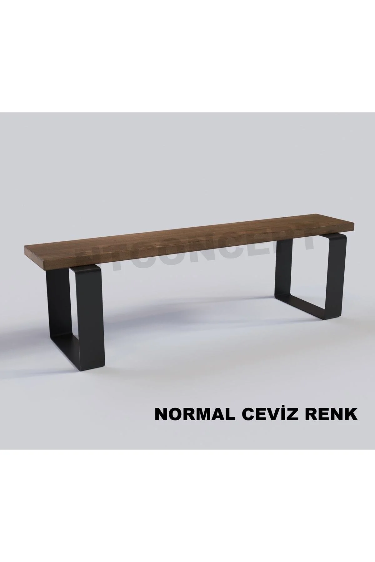 Ntconcept Doğal Ahşap Bank - (Uzunluk 100cm-Derinlik 40cm-Yükseklik 44cm)