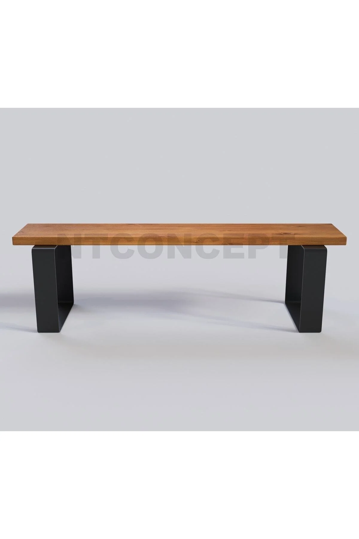 Ntconcept Doğal Ahşap Bank - (Uzunluk 100cm-Derinlik 40cm-Yükseklik 44cm)