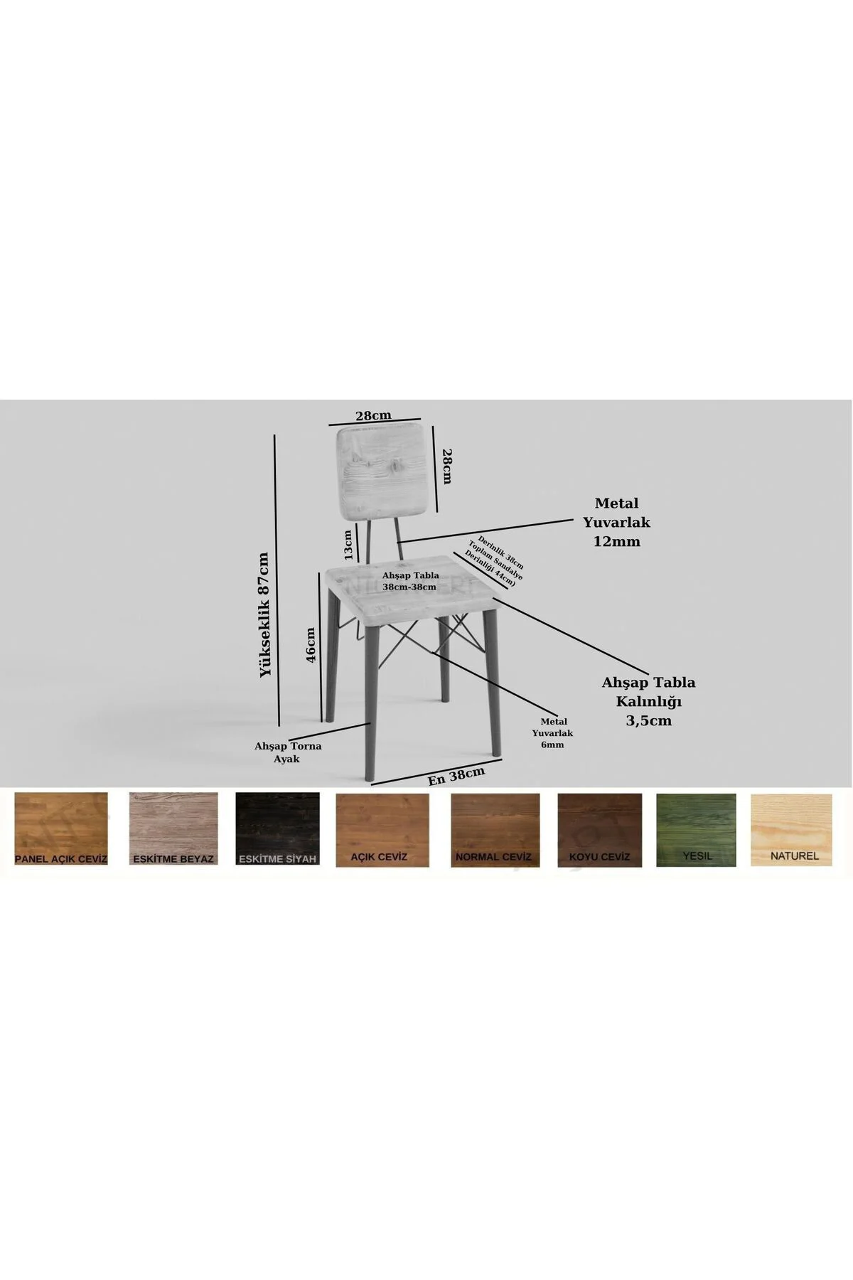 Ntconcept Doğal Ahşap Masif Toscana Yemek Masa Takımı 100x200cm 6