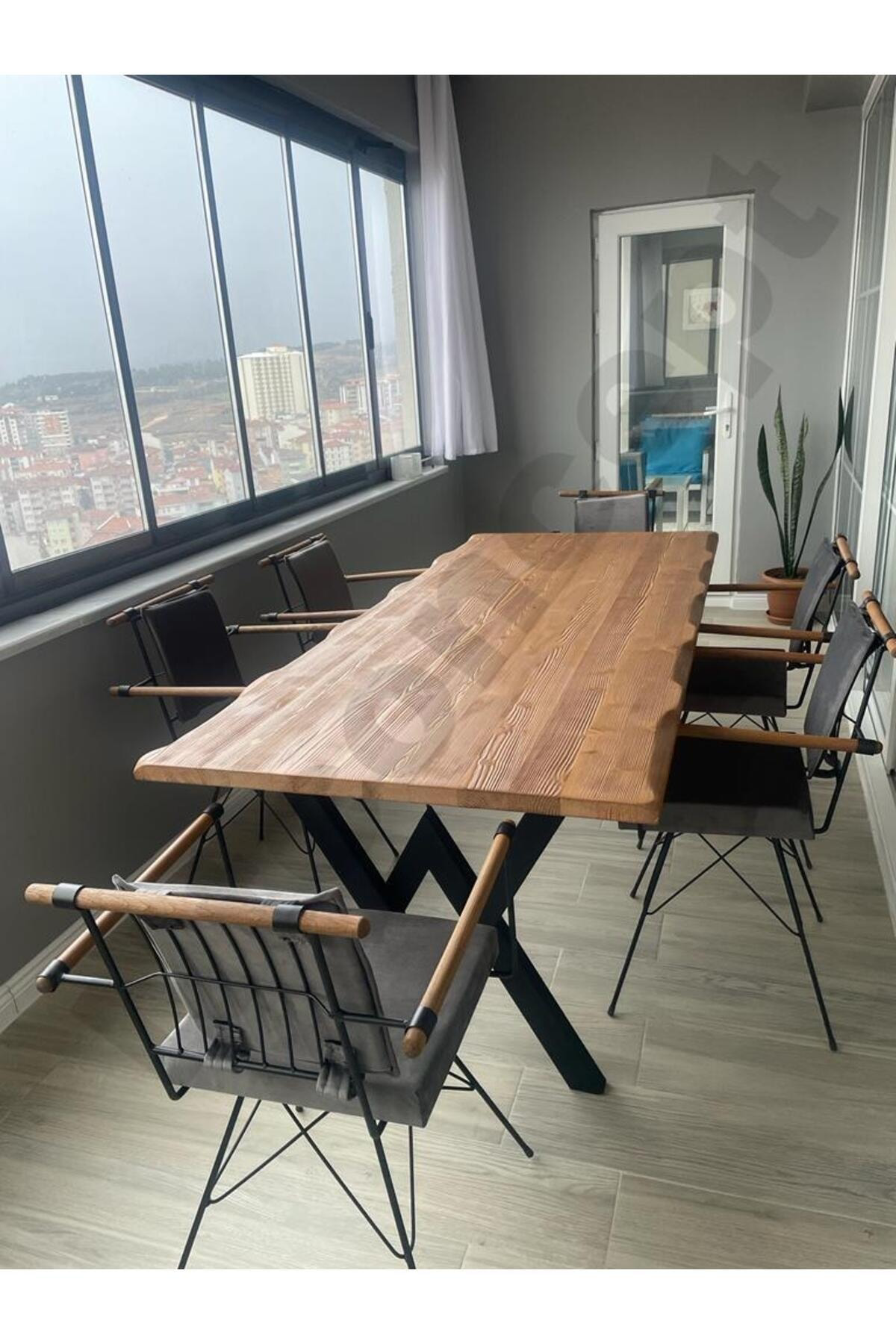 Nt Concept Ntconcept Doğal Ahşap Yemek Masasi - (Derinlik 85Cm-Uzunluk 125Cm