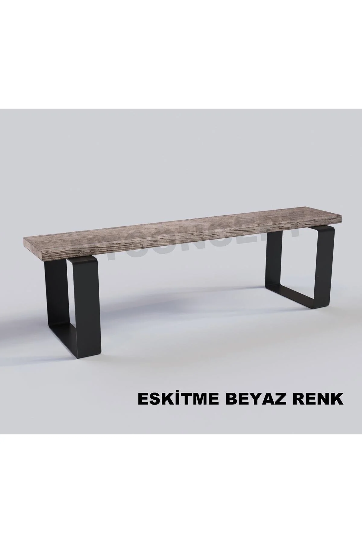 Ntconcept Doğal Ahşap Bank - (Uzunluk 100cm-Derinlik 40cm-Yükseklik 44cm)