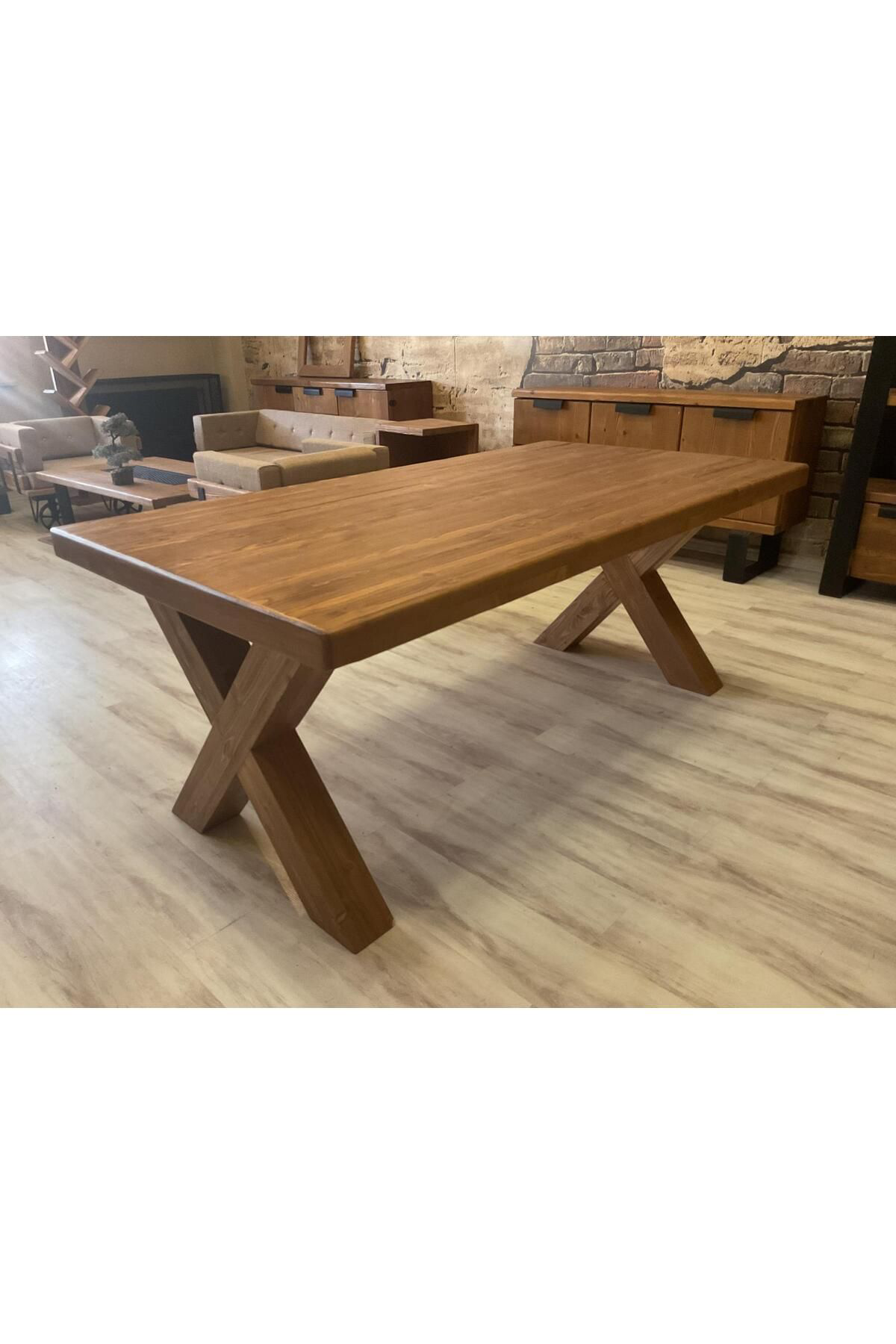 Ntcollection Ntconcept Doğal Ahşap Masif Toscana Yemek Masasi (100X220cm)