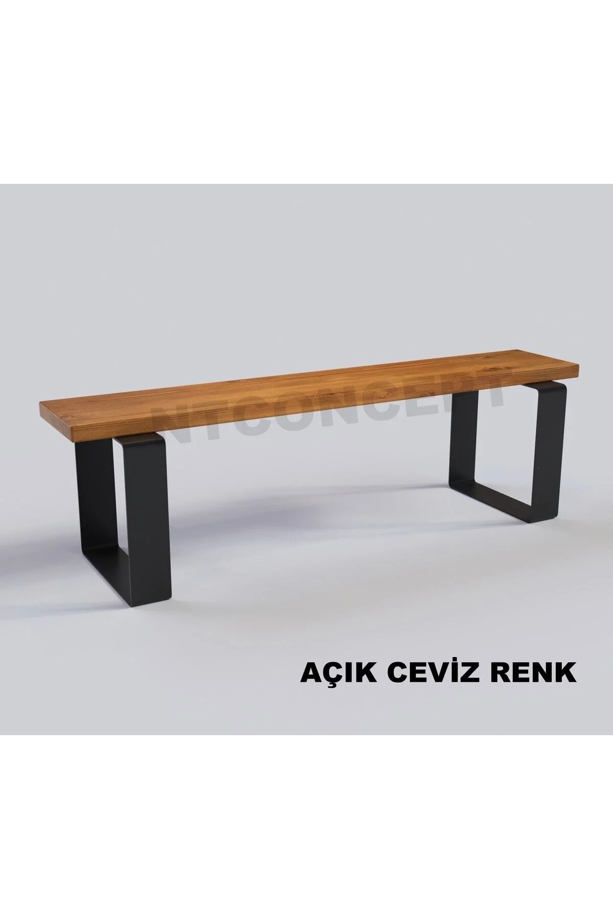 Ntconcept Doğal Ahşap Bank - (Uzunluk 100cm-Derinlik 40cm-Yükseklik 44cm)