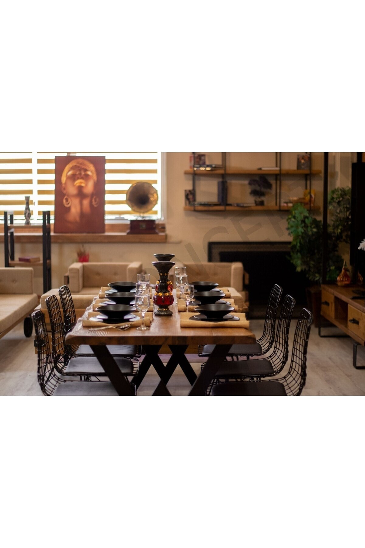 Nt Concept Ntconcept Doğal Ahşap Yemek Masası - (Uzunluk 250Cm-Derinlik 100C