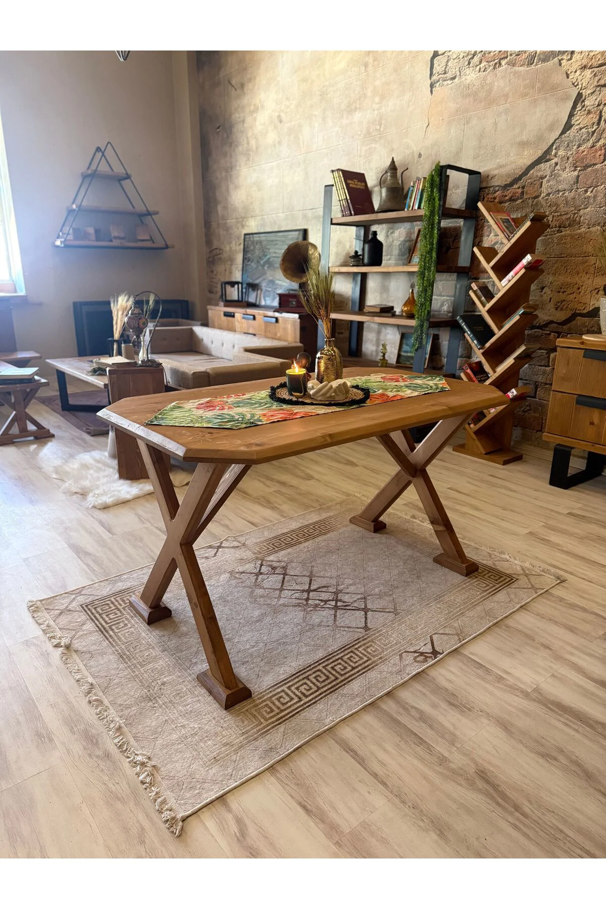 Ntconcept Doğal Ahşap Masif Yemek Masası (85x210)