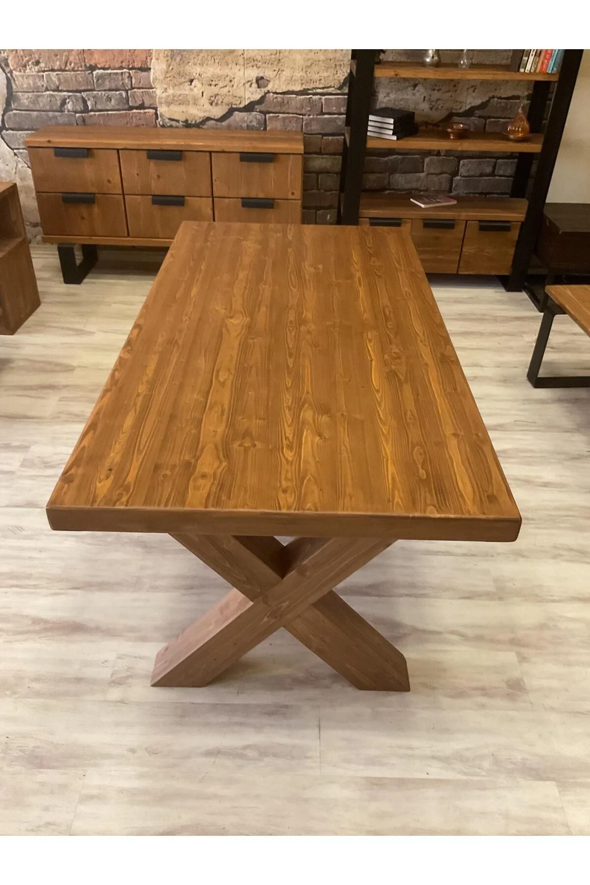 Ntconcept Doğal Ahşap Masif Toscana Yemek Masası (100X220CM)