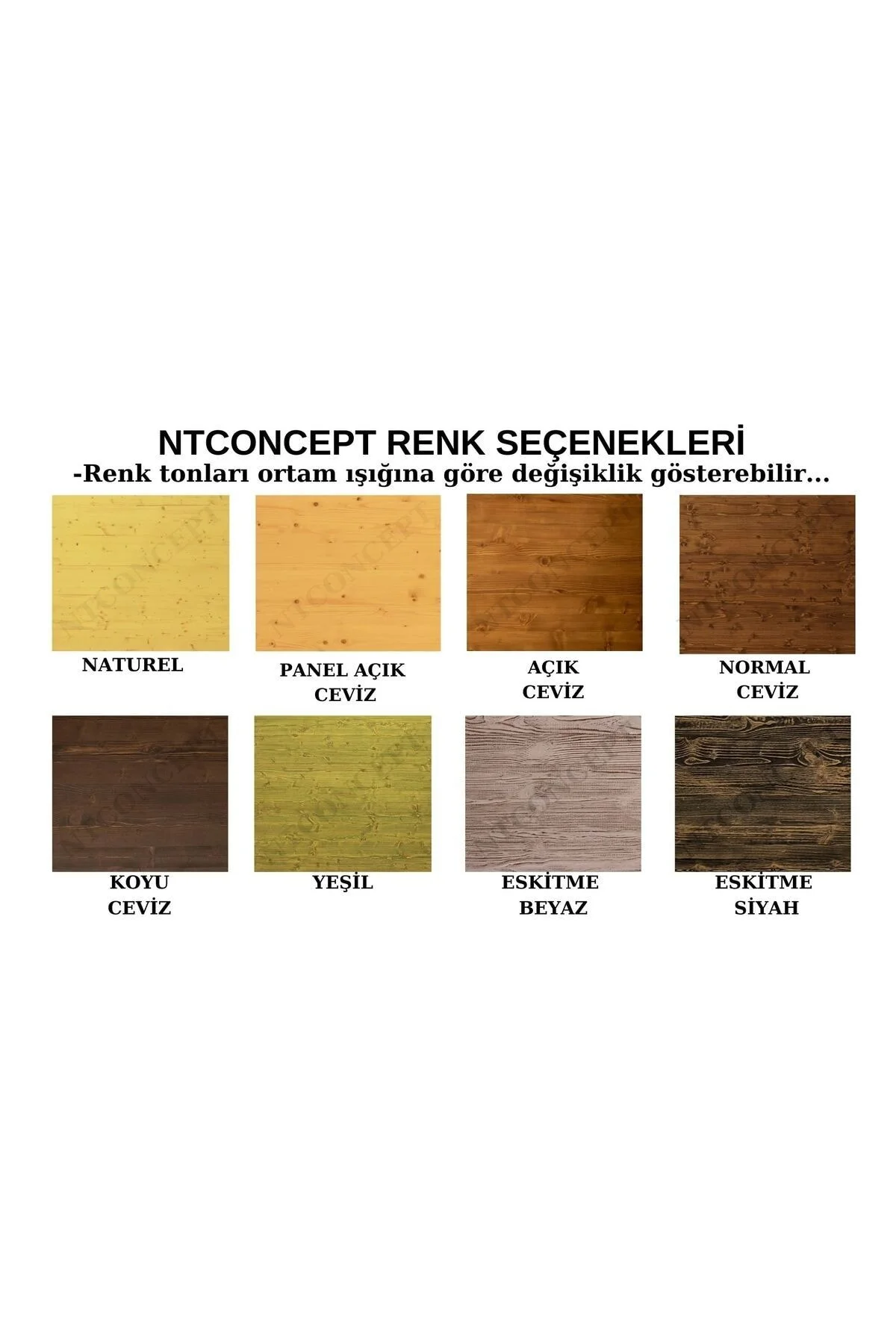 Ntconcept Doğal Ahşap Bank - (Uzunluk 125cm-Derinlik 40cm-Yükseklik 44cm)