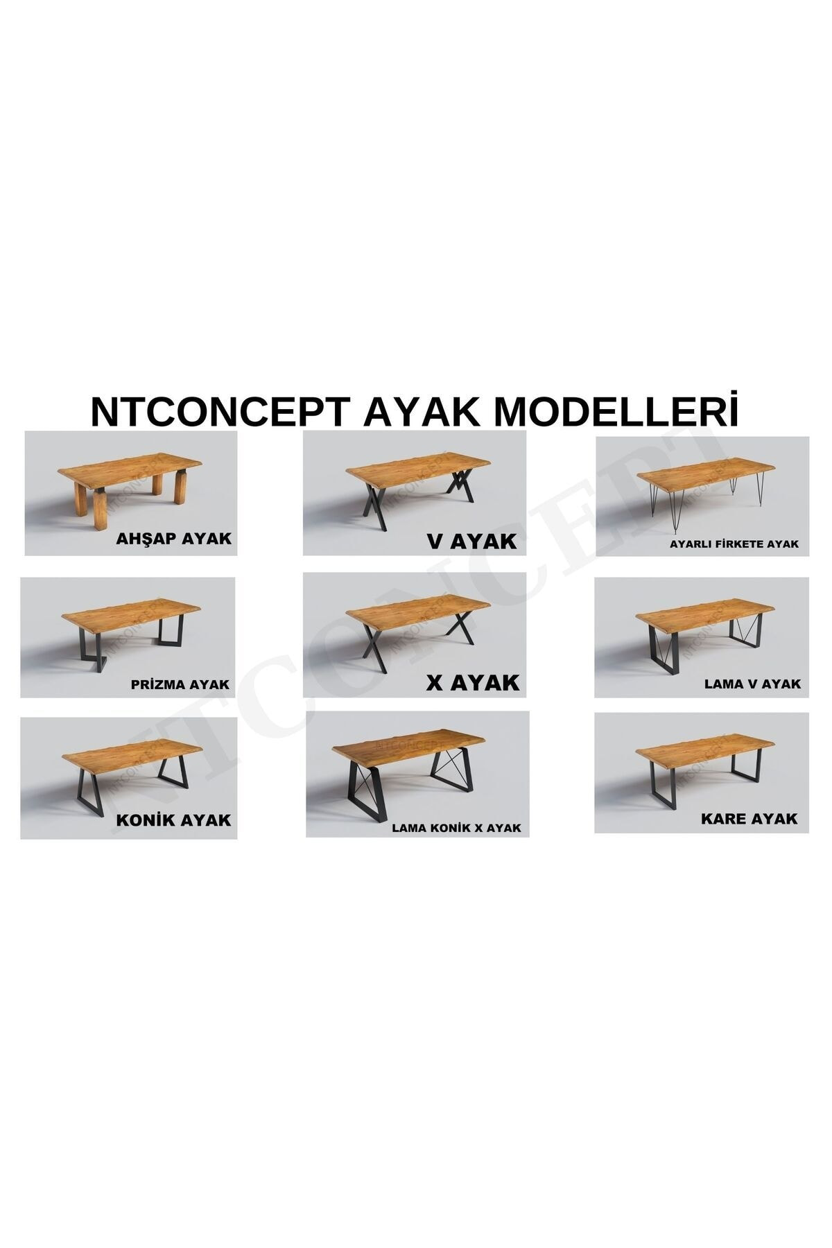 Nt Concept Ntconcept Doğal Ahşap Yemek Masası - (Uzunluk 120Cm-Derinlik 60Cm