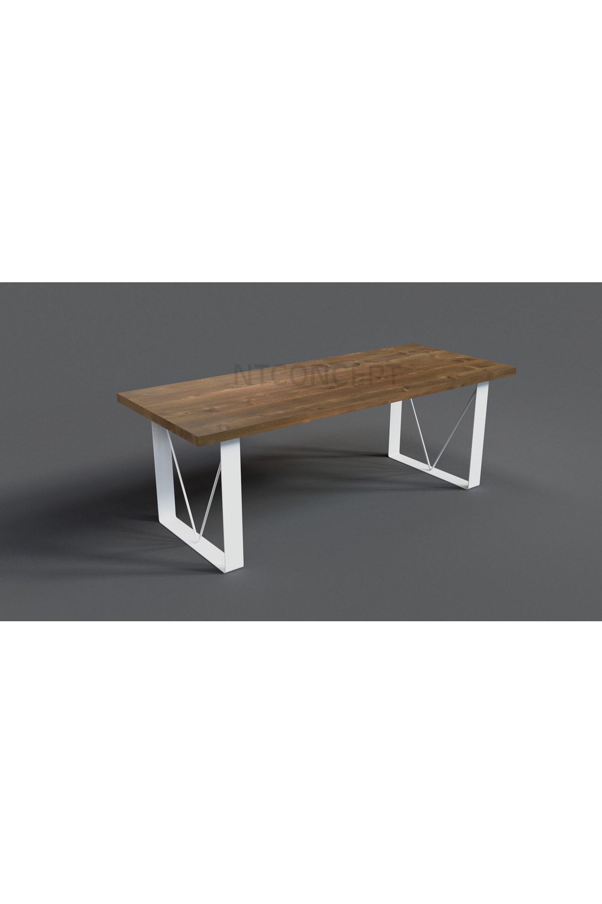 Ntconcept Doğal Ahşap Yemek Masası - (Uzunluk 120cm-Derinlik 60cm