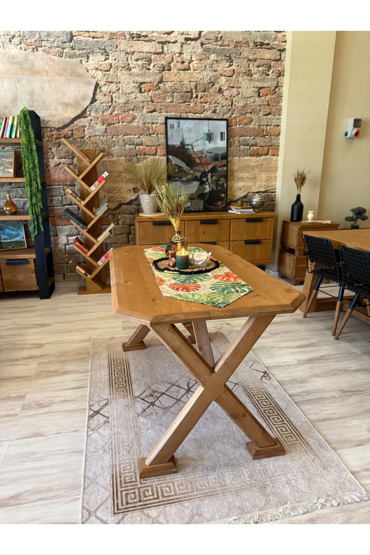 Ntconcept Doğal Ahşap Masif Yemek Masası (85x200)cm