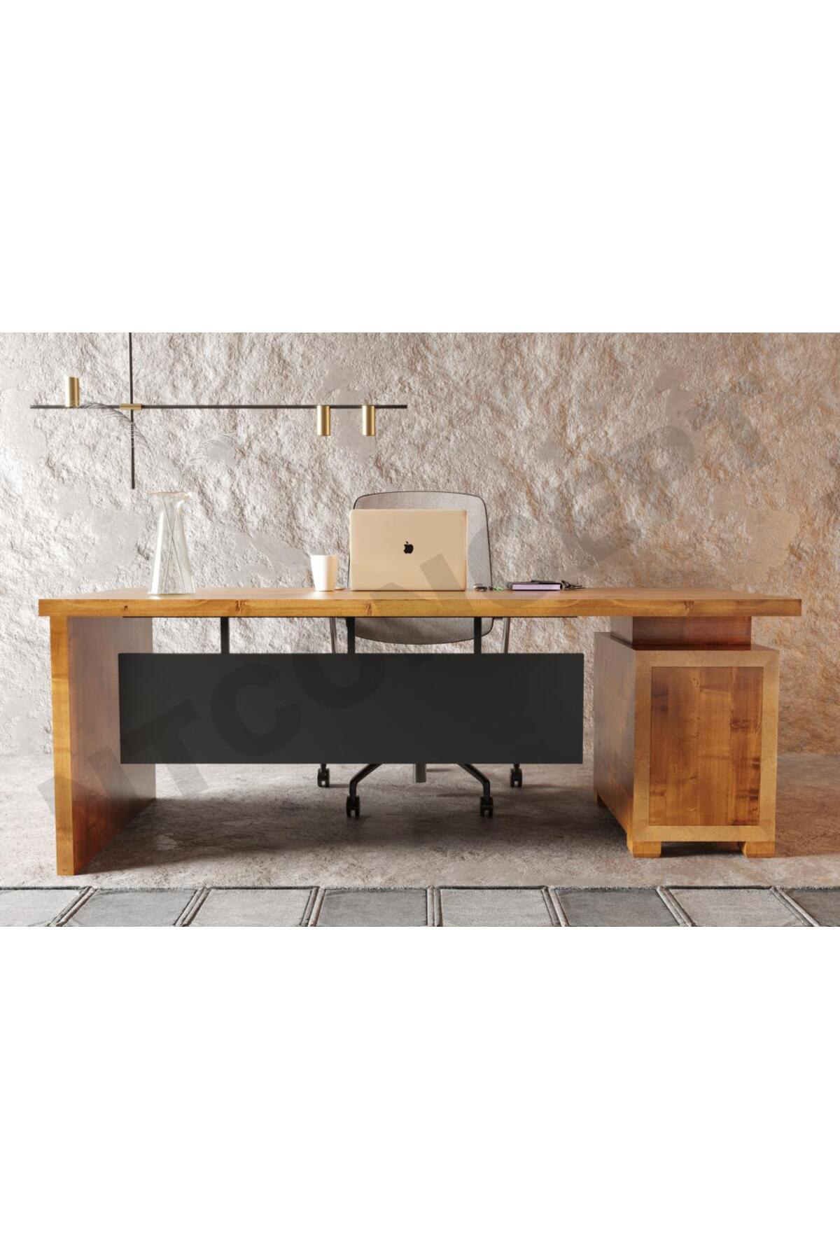 Nt Concept Ntconcept Doğal Ahşap Açık Ceviz Renk Masa(Boy140cm-En75cm-H76cm)