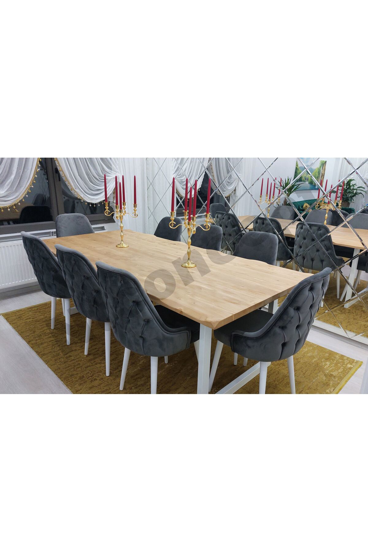 Nt Concept Ntconcept Doğal Ahşap Yemek Masası - (Derinlik 85Cm-Uzunluk 185Cm