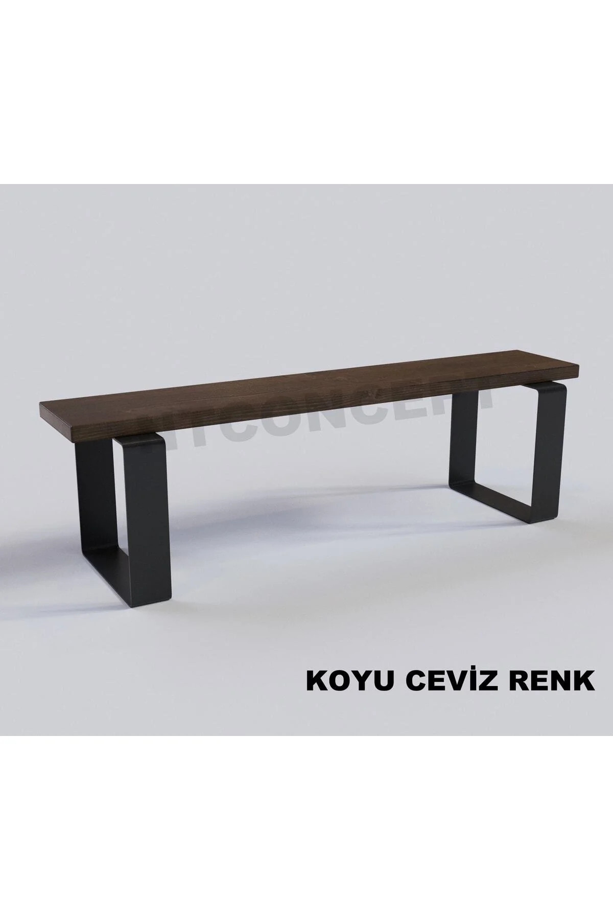 Ntconcept Doğal Ahşap Bank - (Uzunluk 100cm-Derinlik 40cm-Yükseklik 44cm)