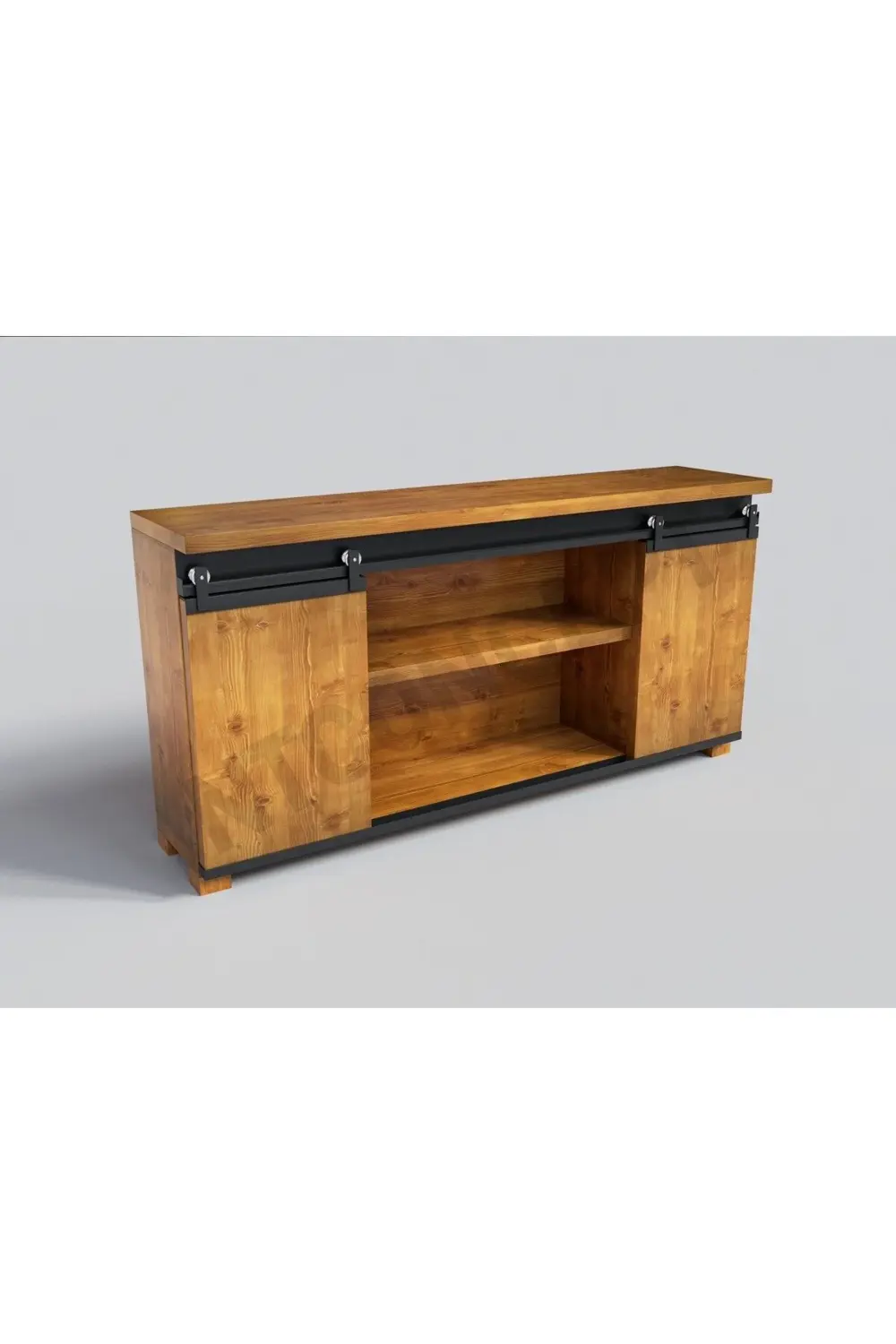 Nt Concept Ntconcept Doğal Ahşap Açık Ceviz Renk Konsol(Uzunluk140cm-Derinli