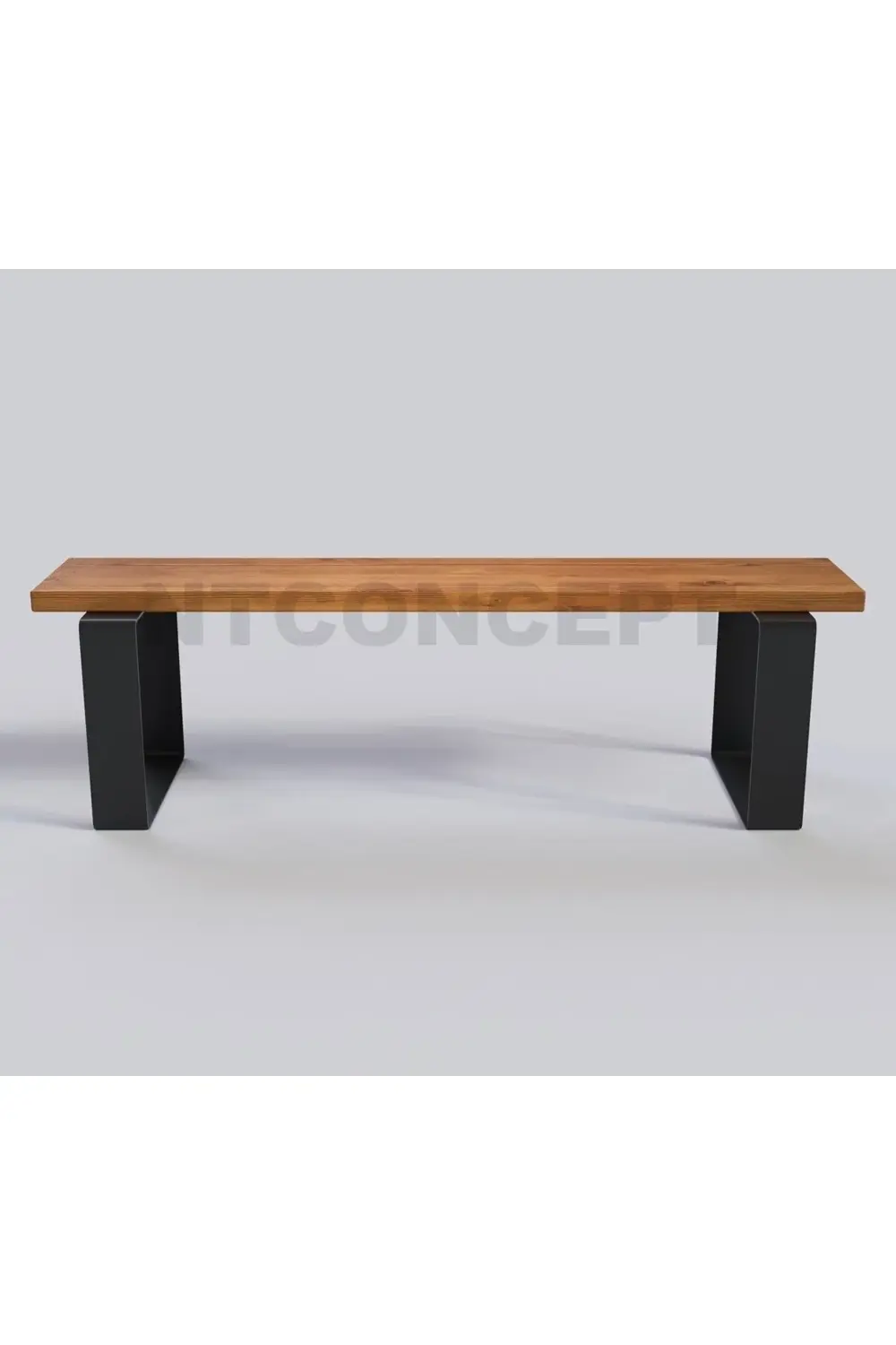 Ntconcept Doğal Ahşap Bank - (Uzunluk 125cm-Derinlik 40cm-Yüksekl