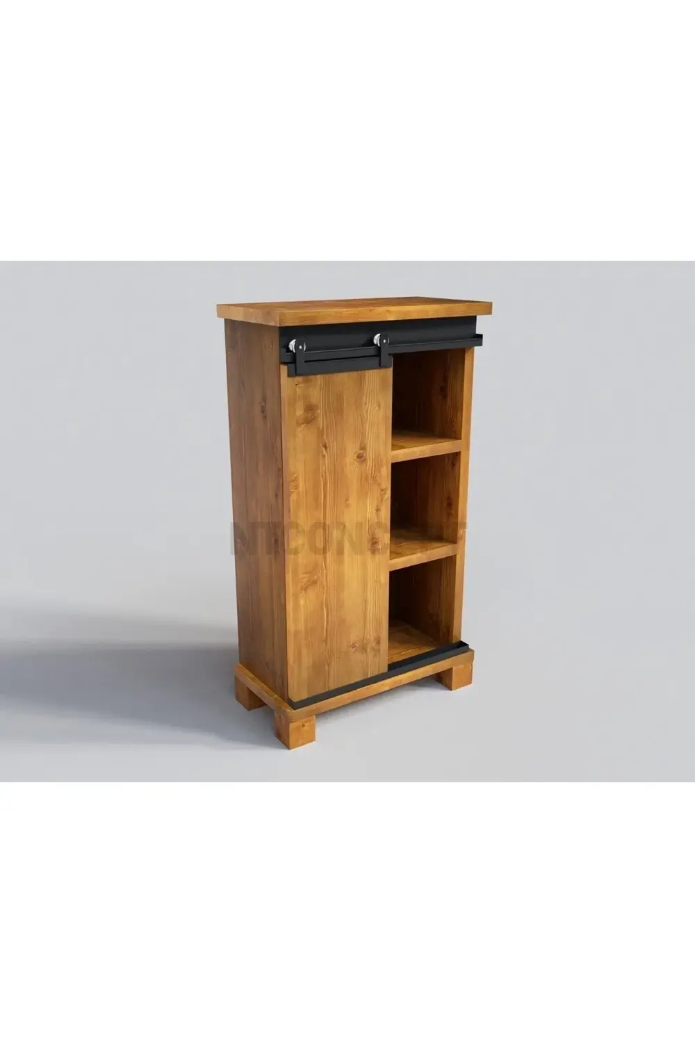 Nt Concept Ntconcept Doğal Ahşap Ray Kapak Dolap-Vitrin(80Cm-H120cm-35Cm)