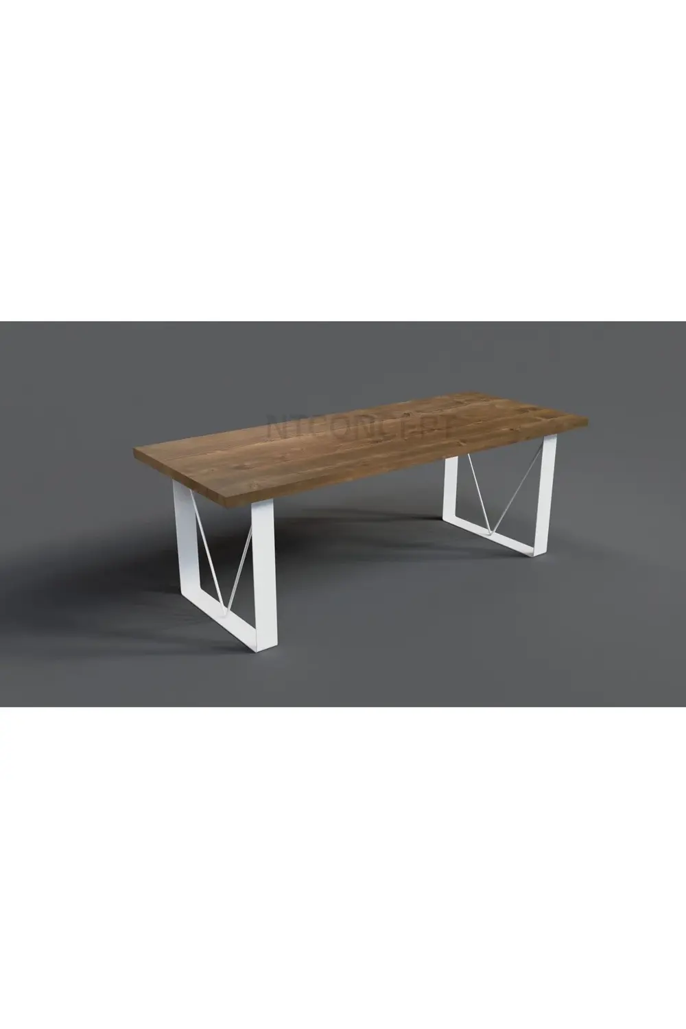 Ntconcept Doğal Ahşap Yemek Masası - (Uzunluk 120cm-Derinlik 60cm