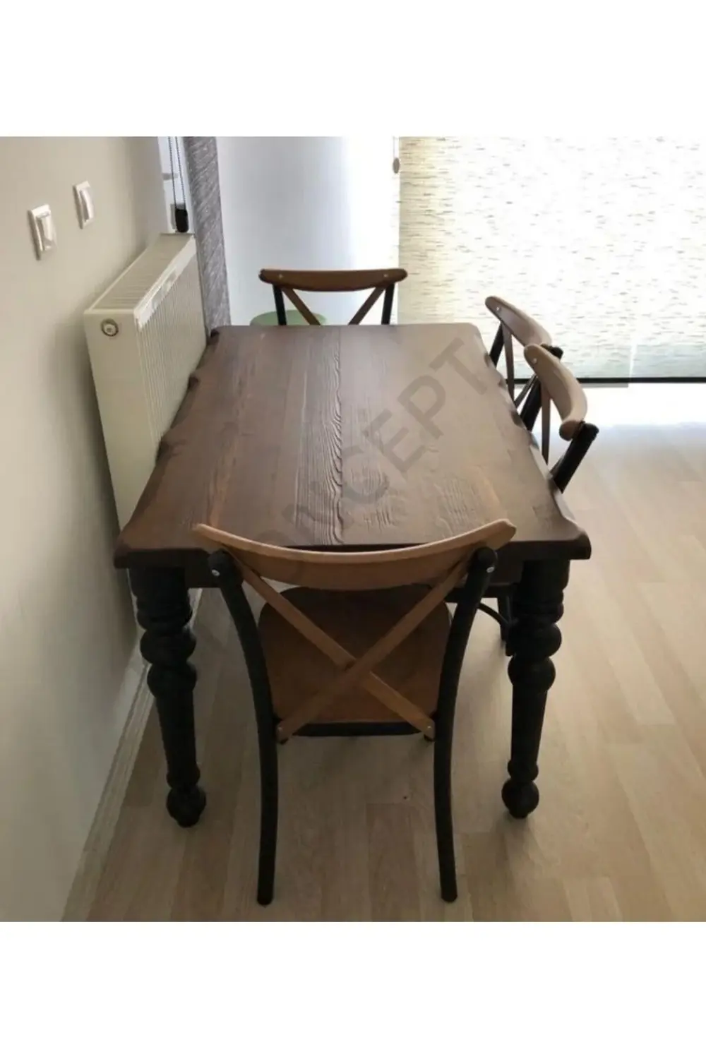 Nt Concept Ntconcept Doğal Ahşap Yemek Masası - (Uzunluk 185Cm-Derinlik 85Cm