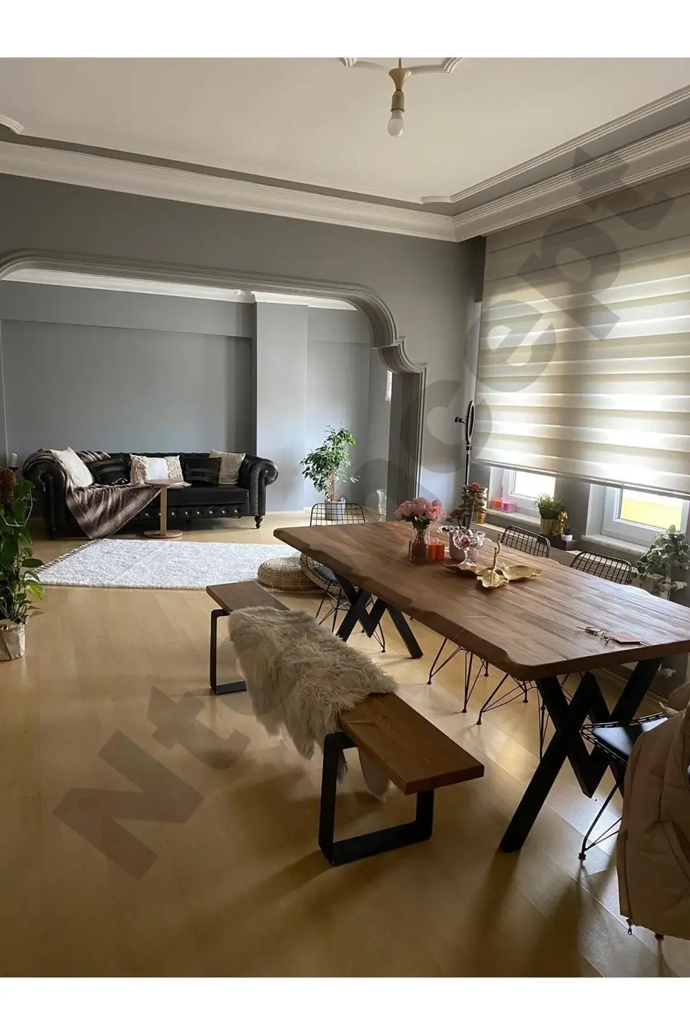 Nt Concept Ntconcept Doğal Ahşap Yemek Masası - (Uzunluk 210Cm-Derinlik 100C