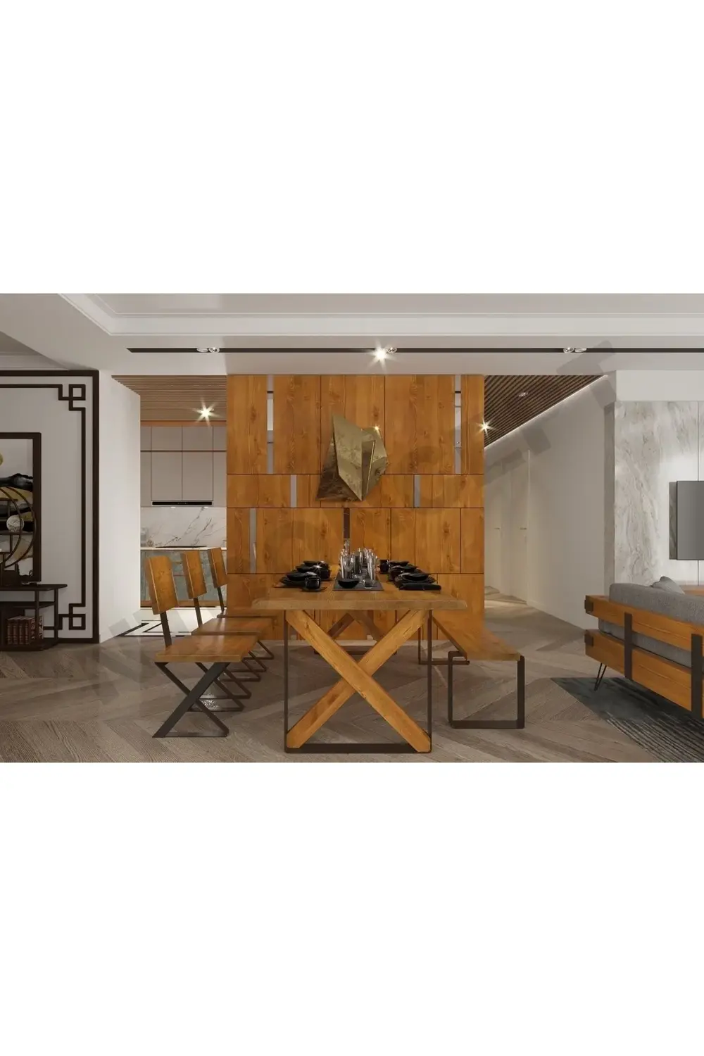 Nt Concept Ntconcept Doğal Ahşap Yemek Masası - (Uzunluk 230Cm-Derinlik 85Cm