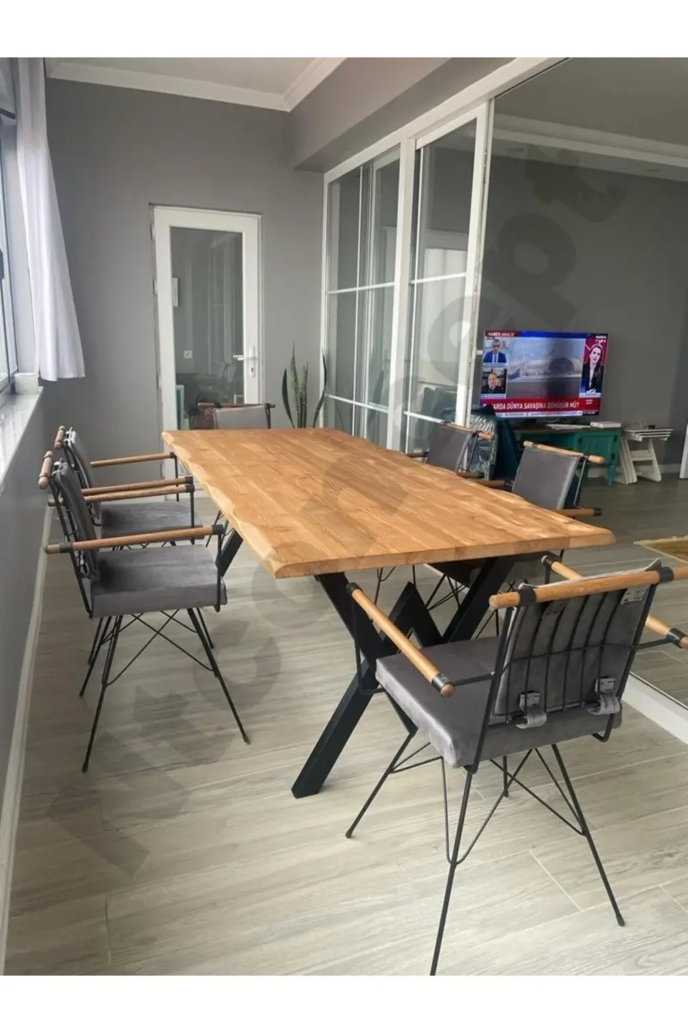 Nt Concept Ntconcept Doğal Ahşap Yemek Masası - (Uzunluk 250Cm-Derinlik 100C