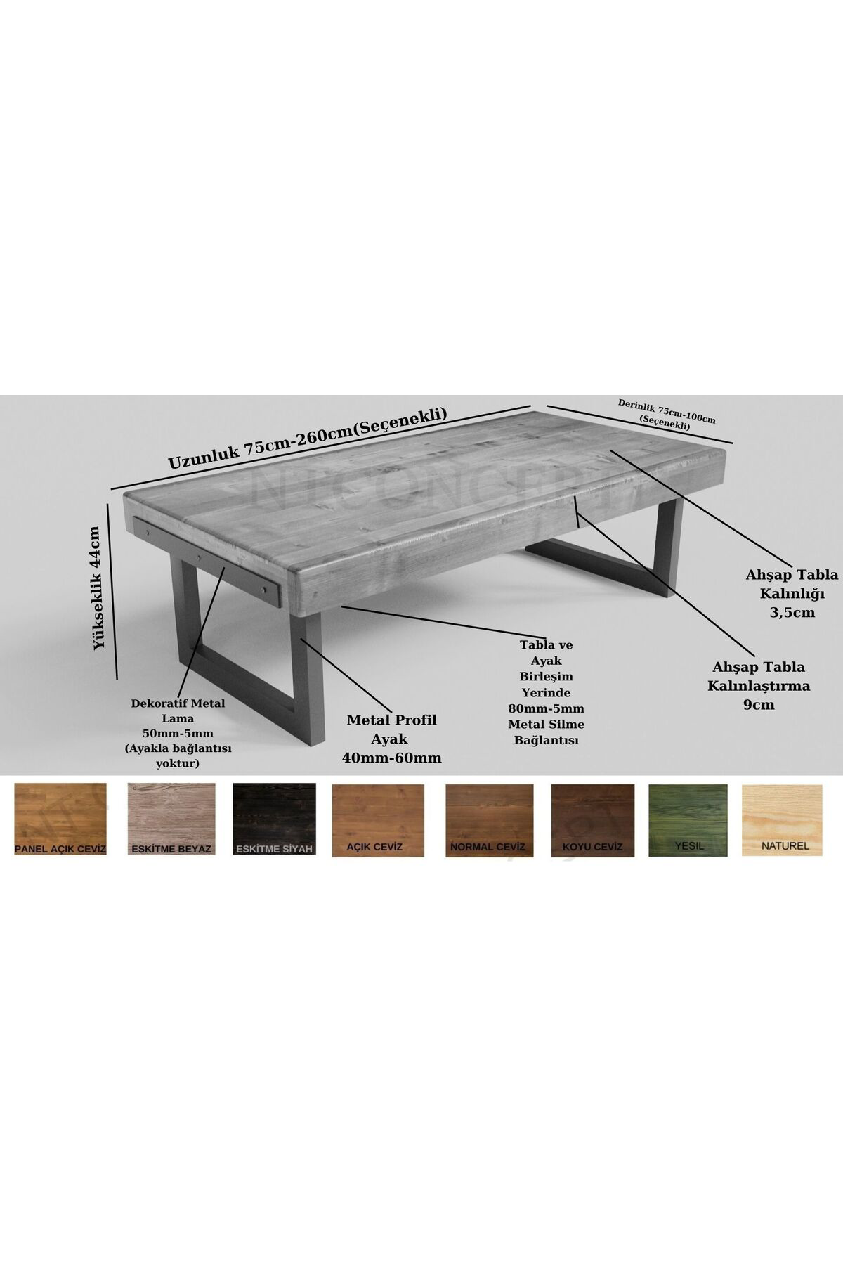 Nt Concept Ntconcept Doi Doğal Ağaç Sehpa(75Cm-180Cm)Renk Seçenekli Nt Concept Ntconcept Doi Doğal Ağaç Sehpa(75Cm-180Cm)Renk Seçenekli