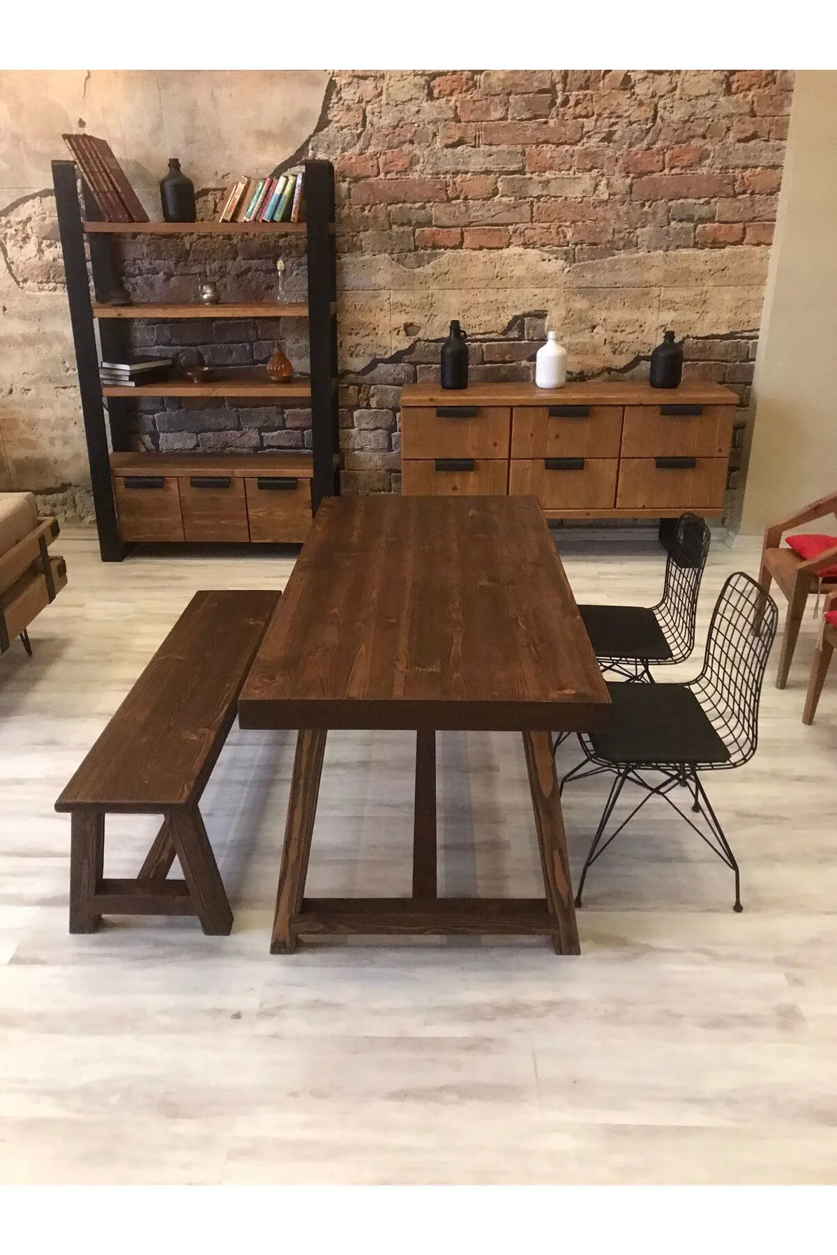 Ntconcept Farmlife Doğal Ahşap Masif Yemek Masası (85X200CM)