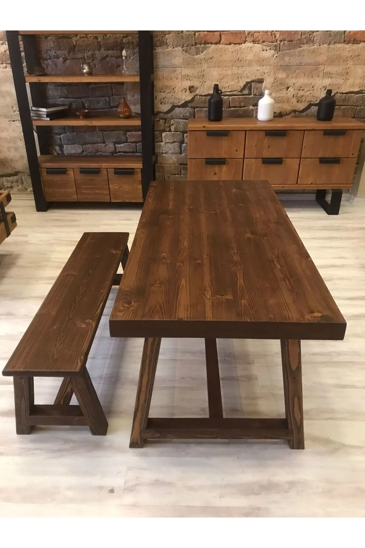 Ntconcept Farmlife Doğal Ahşap Masif Yemek Masası (85X220CM)