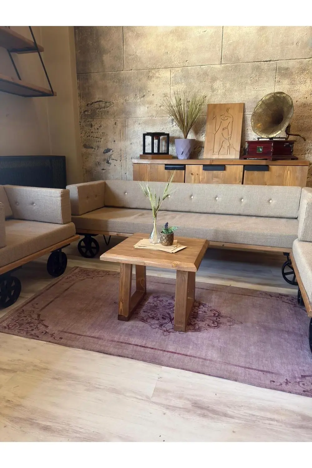 NTConcept Fav Masif Ahşap Sehpa 40x40cm